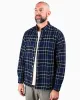 Norse Projects Anton Brushed Flannel Check Dark Navy sold by Lost & Found