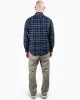 Norse Projects Anton Brushed Flannel Check Dark Navy sold by Lost & Found
