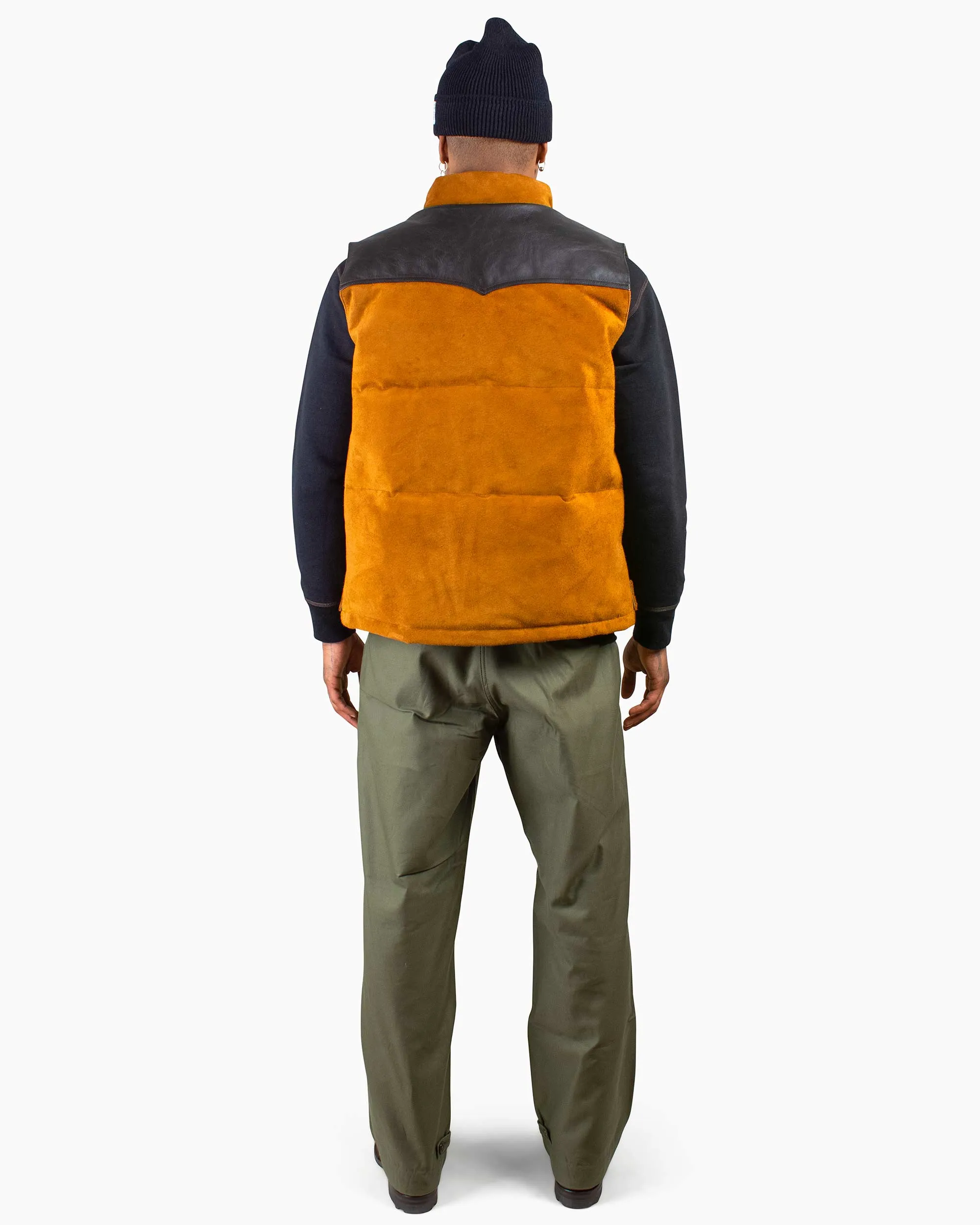 The Real McCoy's MJ22120 Roughout Down Vest Raw Sienna sold by Lost & Found product image thumbnail 3