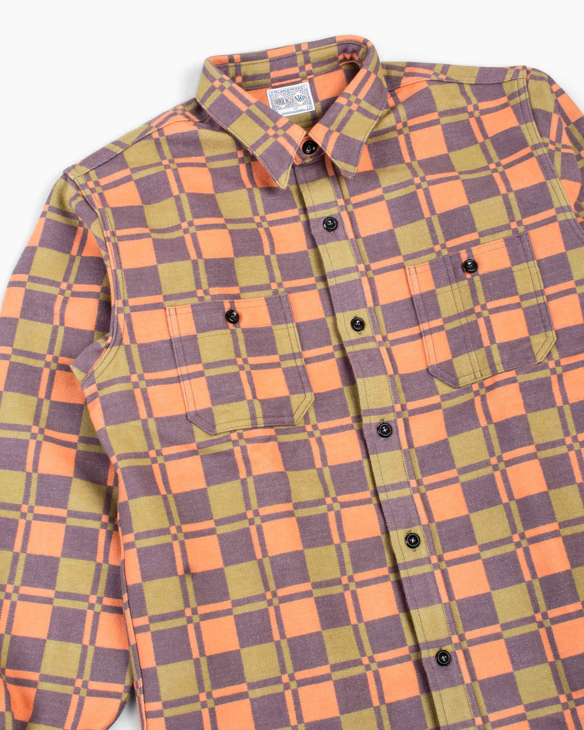 The Real McCoy's MS20103 8HU Horse Blanket Flannel Shirt Orange sold by Lost & Found product image thumbnail 5