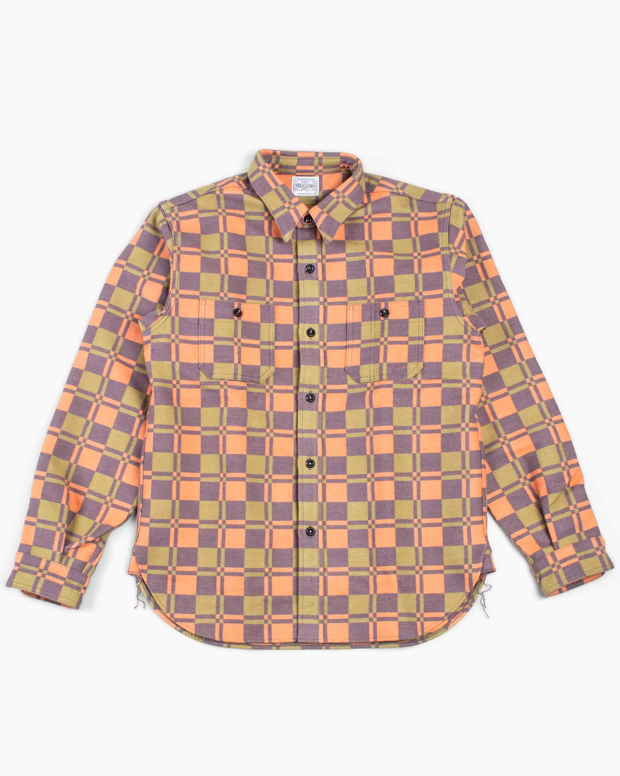 The Real McCoy's MS20103 8HU Horse Blanket Flannel Shirt Orange sold by Lost & Found