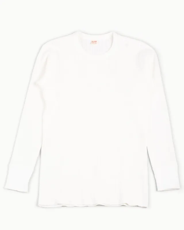 The Real McCoy's MC12123 Thermal Shirts Long Sleeve White sold by Lost & Found