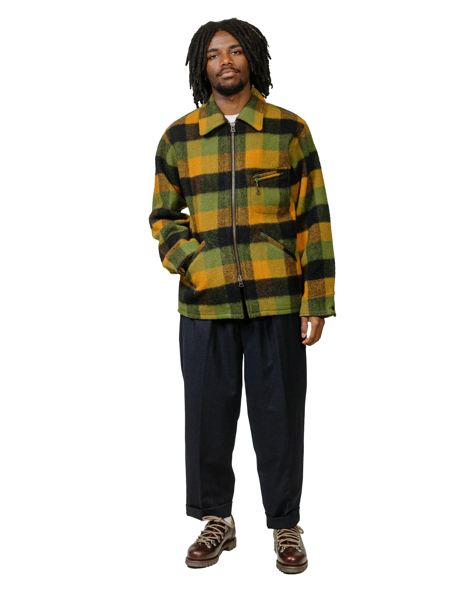 Beams Plus 2Pleats Flannel Navy sold by Lost & Found product image thumbnail 4