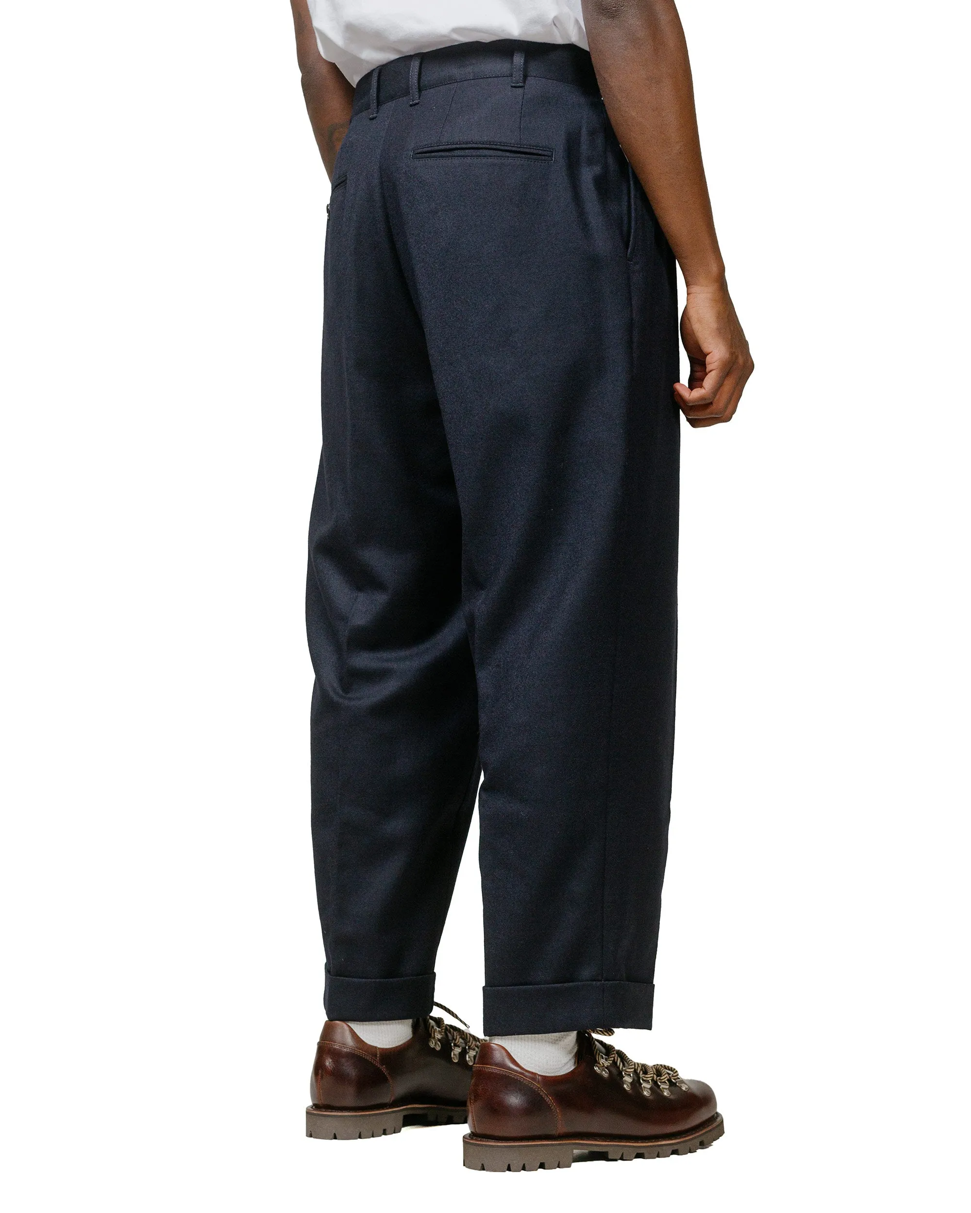 Beams Plus 2Pleats Flannel Navy sold by Lost & Found product image thumbnail 3