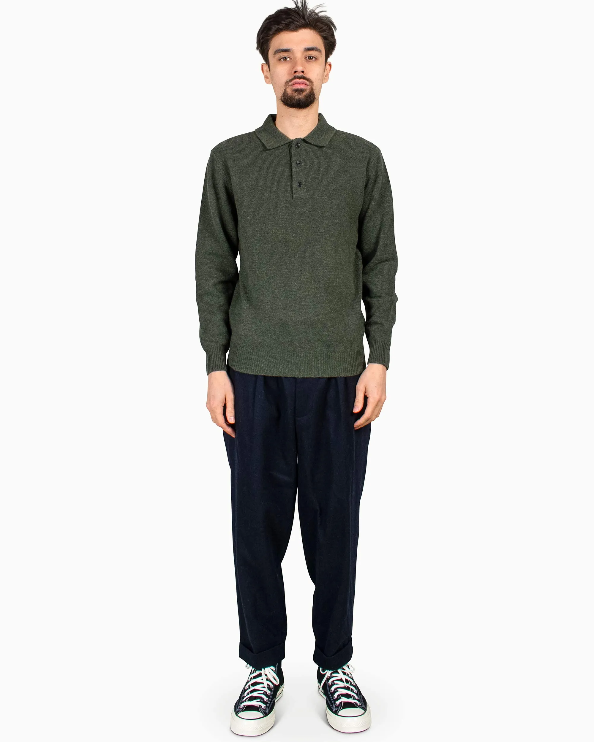 Beams Plus Knit Polo 9G Green sold by Lost & Found product image thumbnail 3
