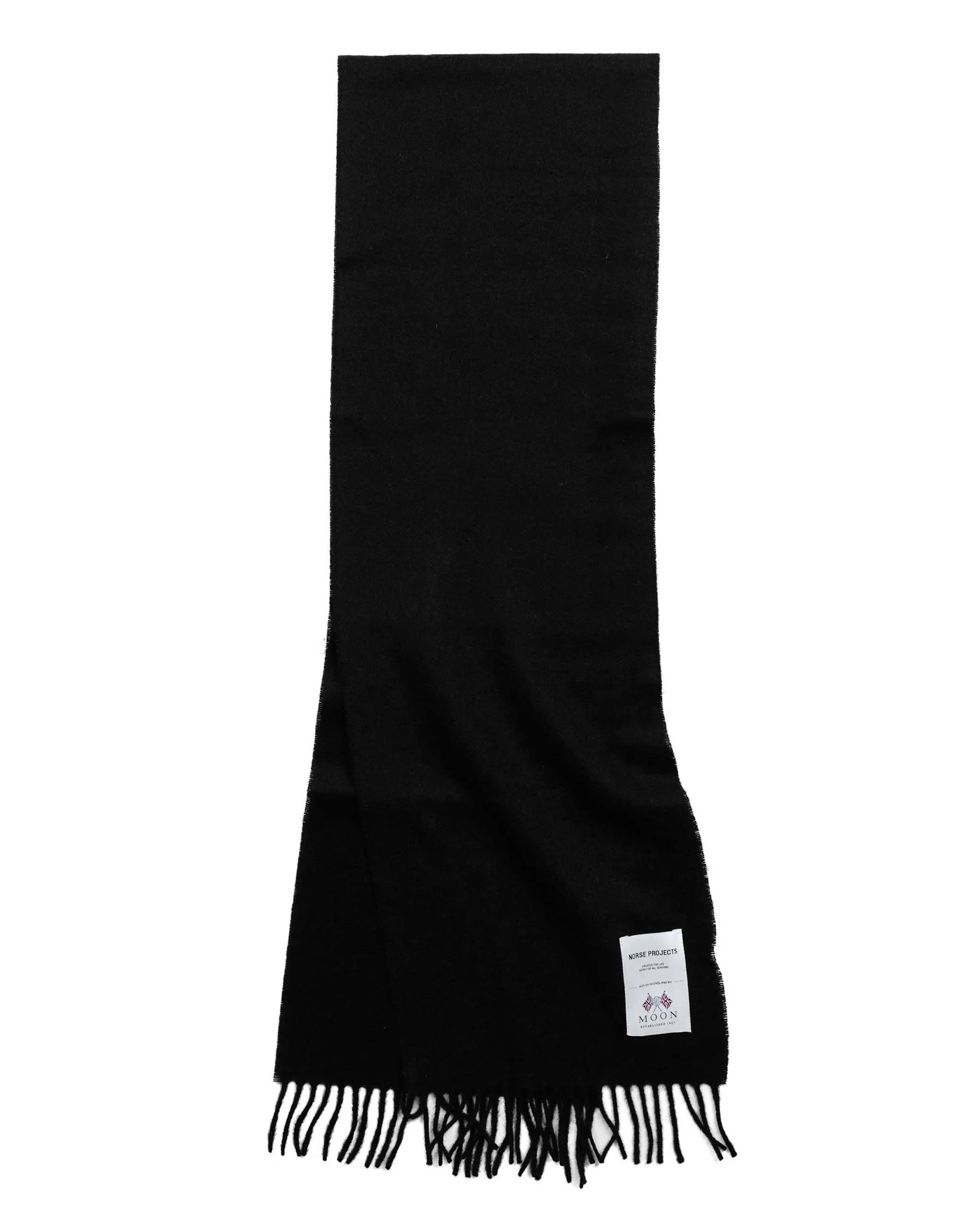 Norse Projects Moon Lambswool Scarf Black sold by Lost & Found