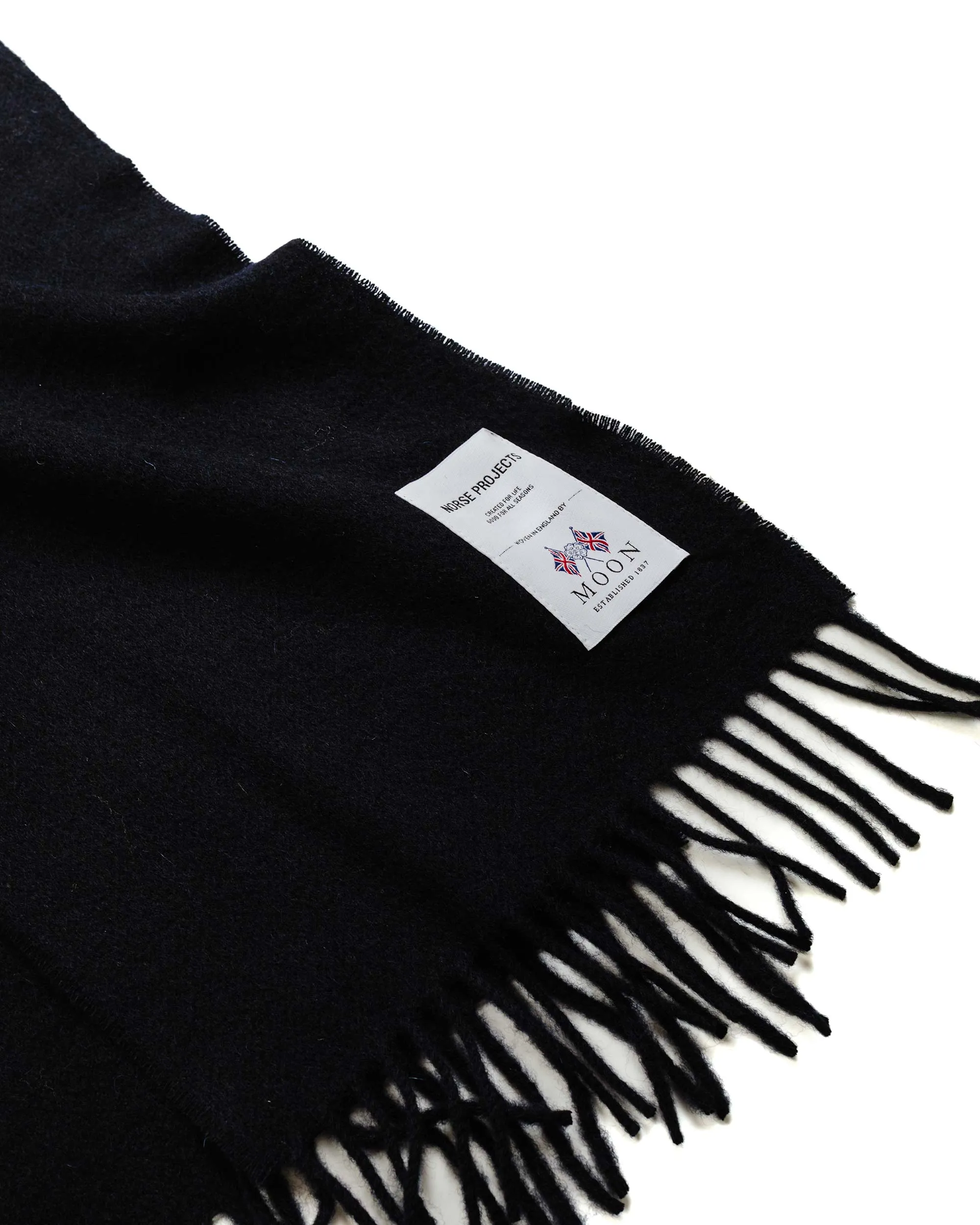 Norse Projects Moon Lambswool Scarf Black sold by Lost & Found product image thumbnail 2