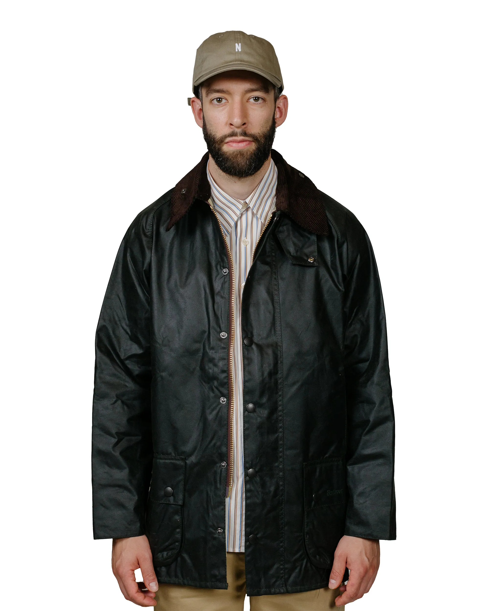 Barbour Beaufort Wax Jacket Sage sold by Lost & Found product image thumbnail 2