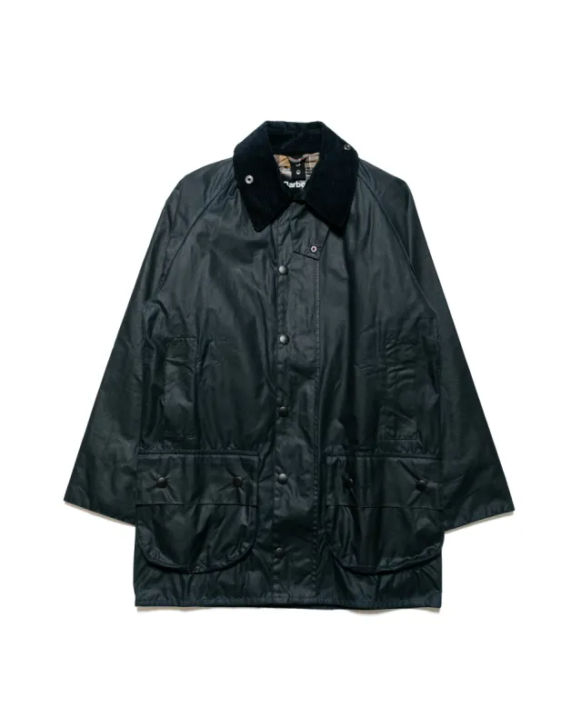Barbour Beaufort Wax Jacket Navy sold by Lost & Found