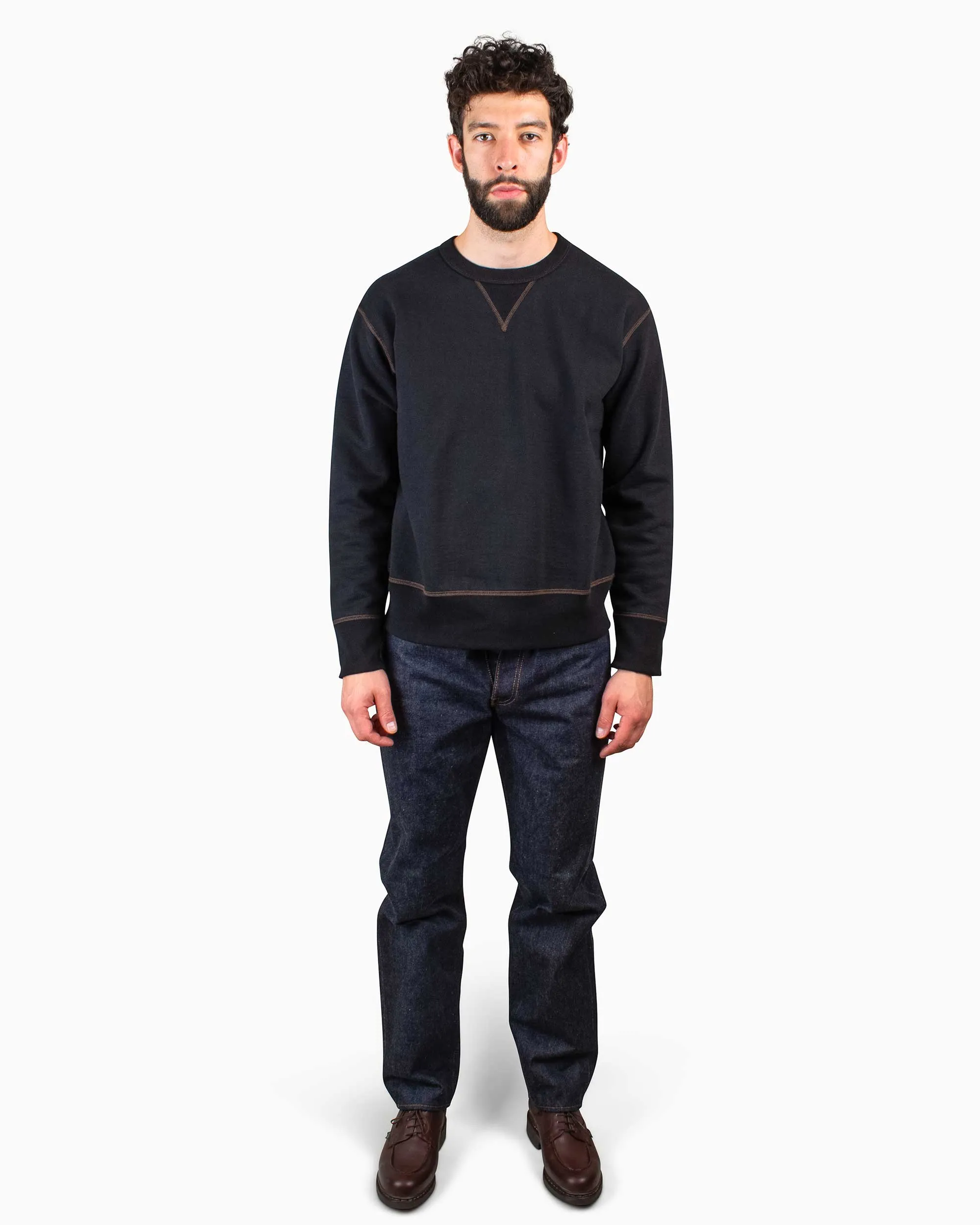 The Real McCoy's MC18114 12oz. Crewneck Sweatshirt Black sold by Lost & Found product image thumbnail 2