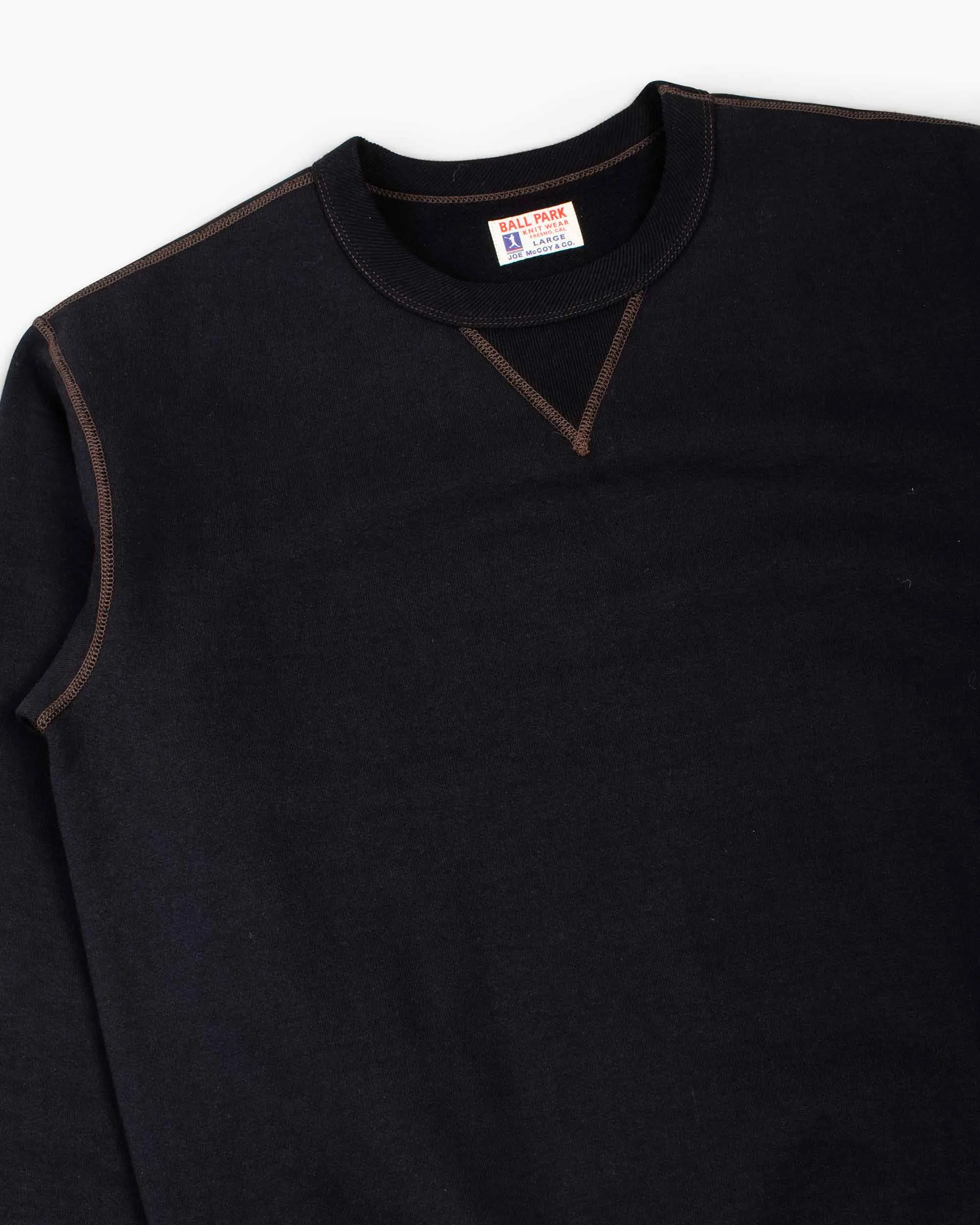The Real McCoy's MC18114 12oz. Crewneck Sweatshirt Black sold by Lost & Found product image thumbnail 5