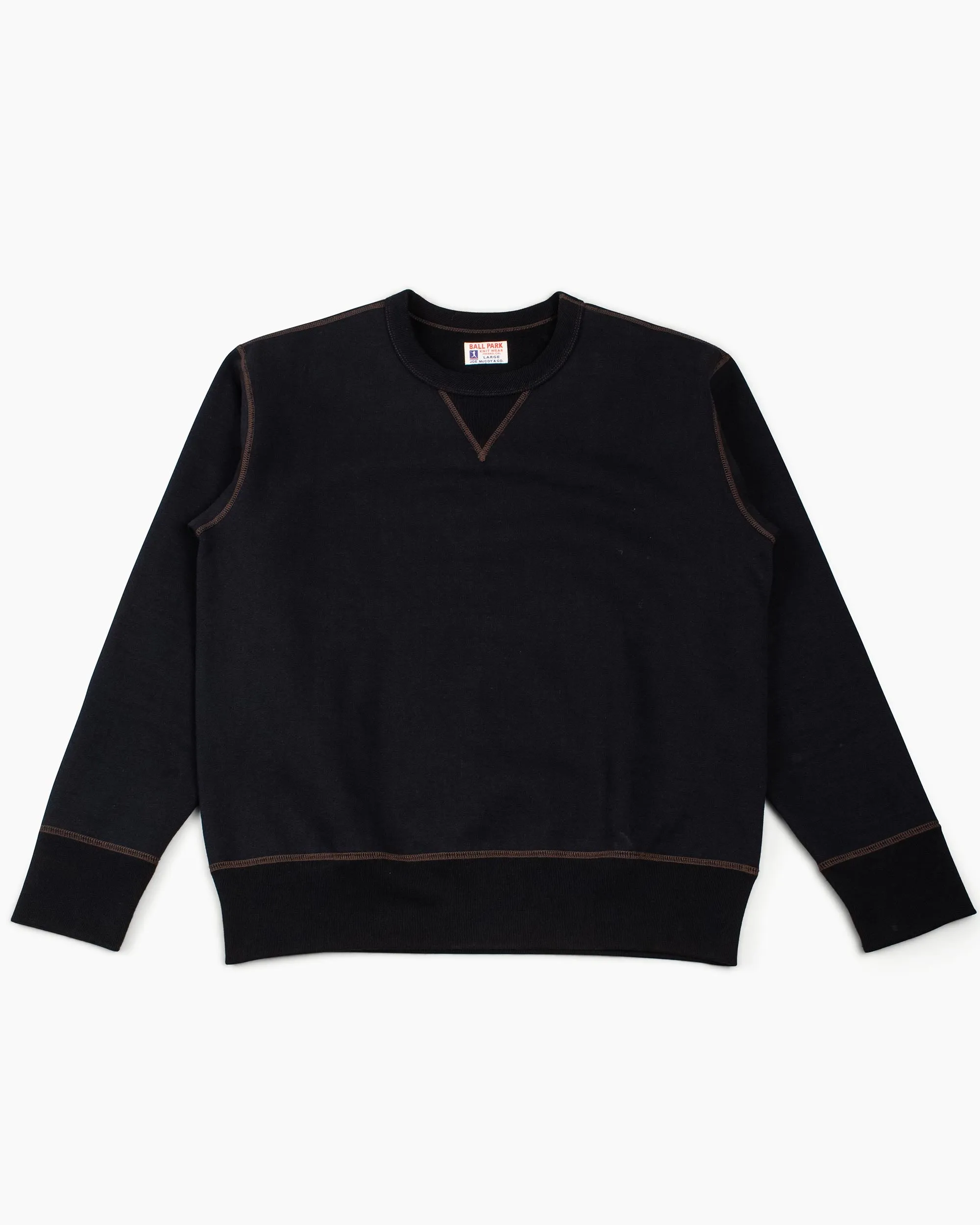 The Real McCoy's MC18114 12oz. Crewneck Sweatshirt Black sold by Lost & Found