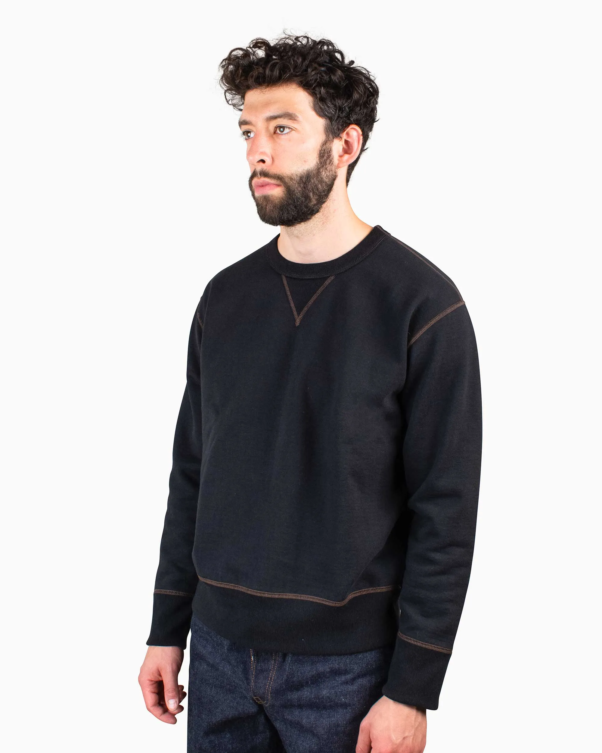 The Real McCoy's MC18114 12oz. Crewneck Sweatshirt Black sold by Lost & Found product image thumbnail 4