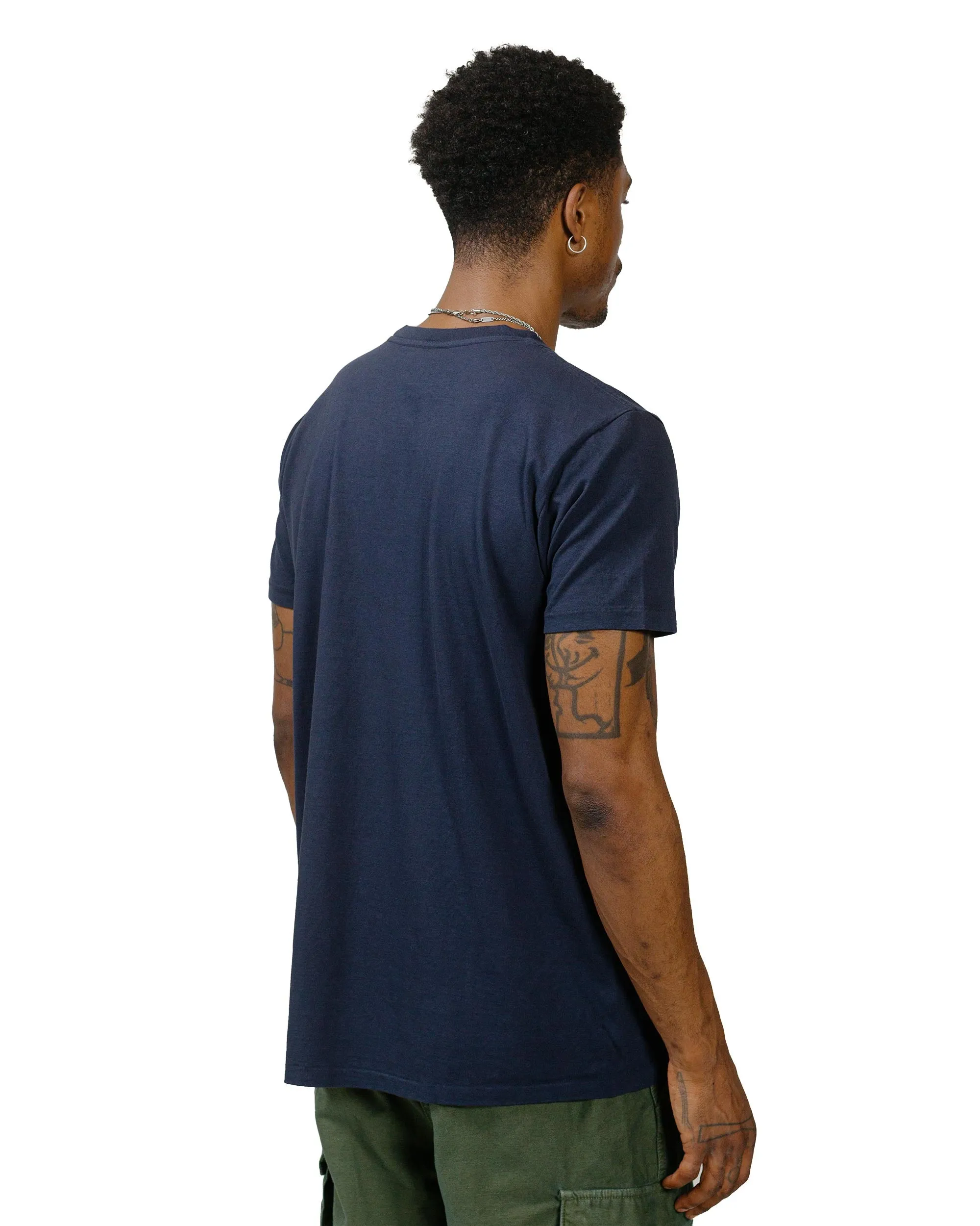Velva Sheen 2PAC S/S C/N Tee w/PKT Navy sold by Lost & Found product image thumbnail 3