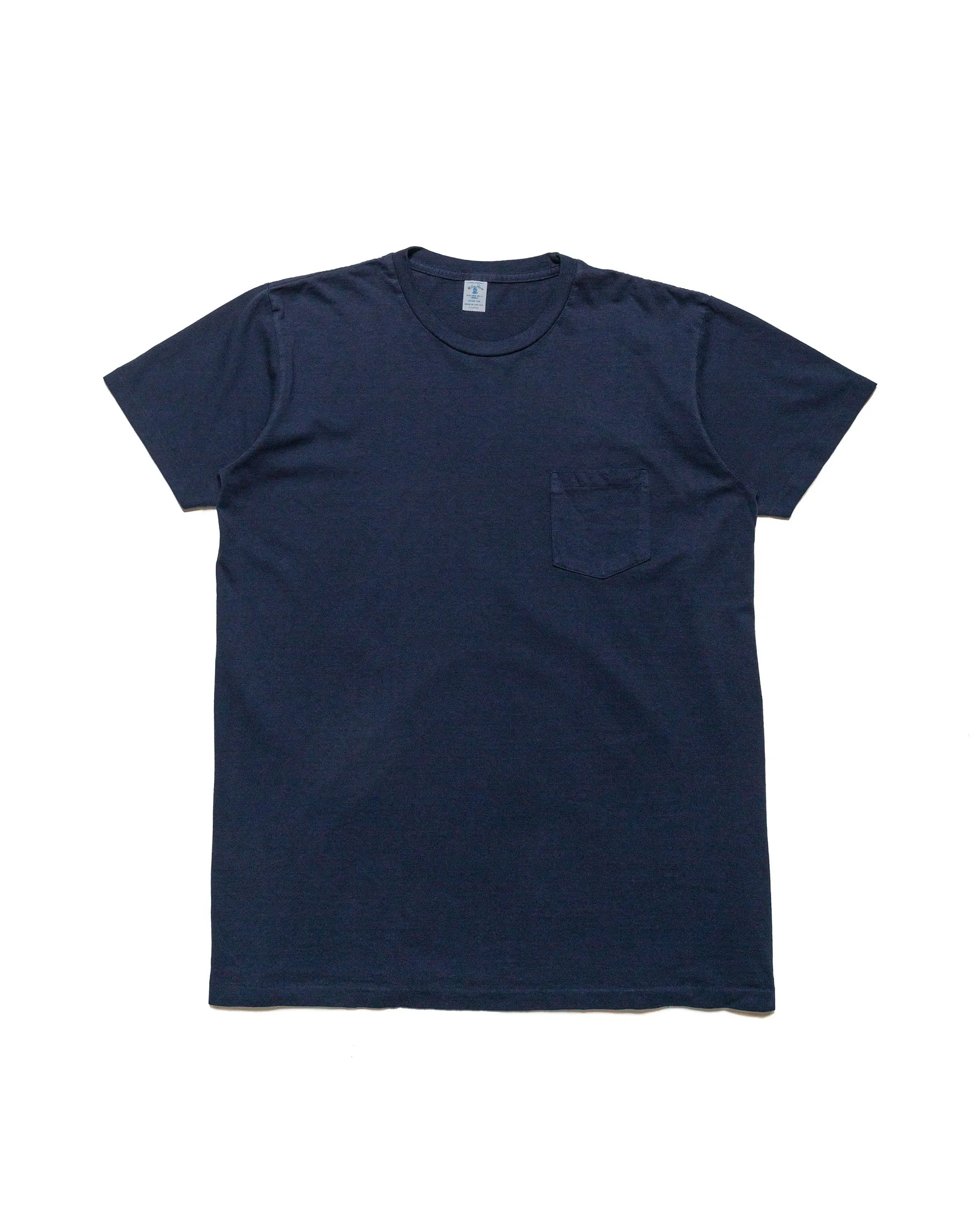 Velva Sheen 2PAC S/S C/N Tee w/PKT Navy sold by Lost & Found