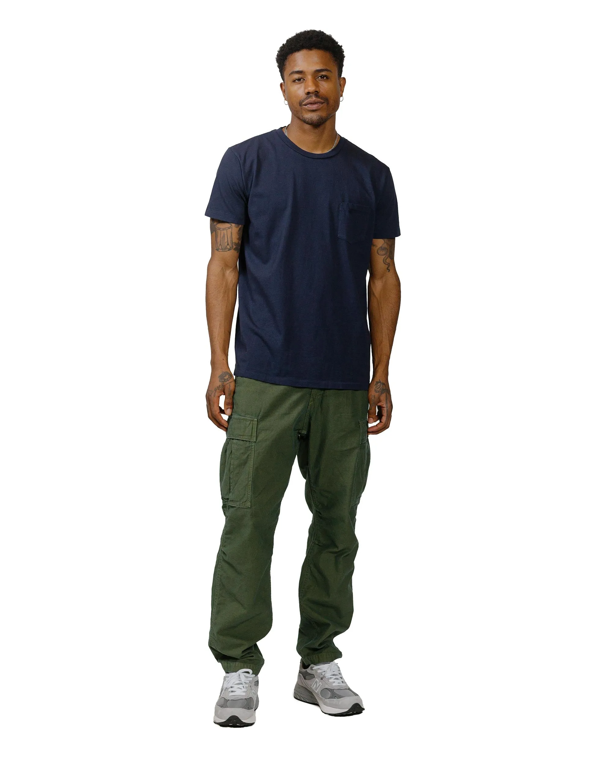 Velva Sheen 2PAC S/S C/N Tee w/PKT Navy sold by Lost & Found product image thumbnail 4