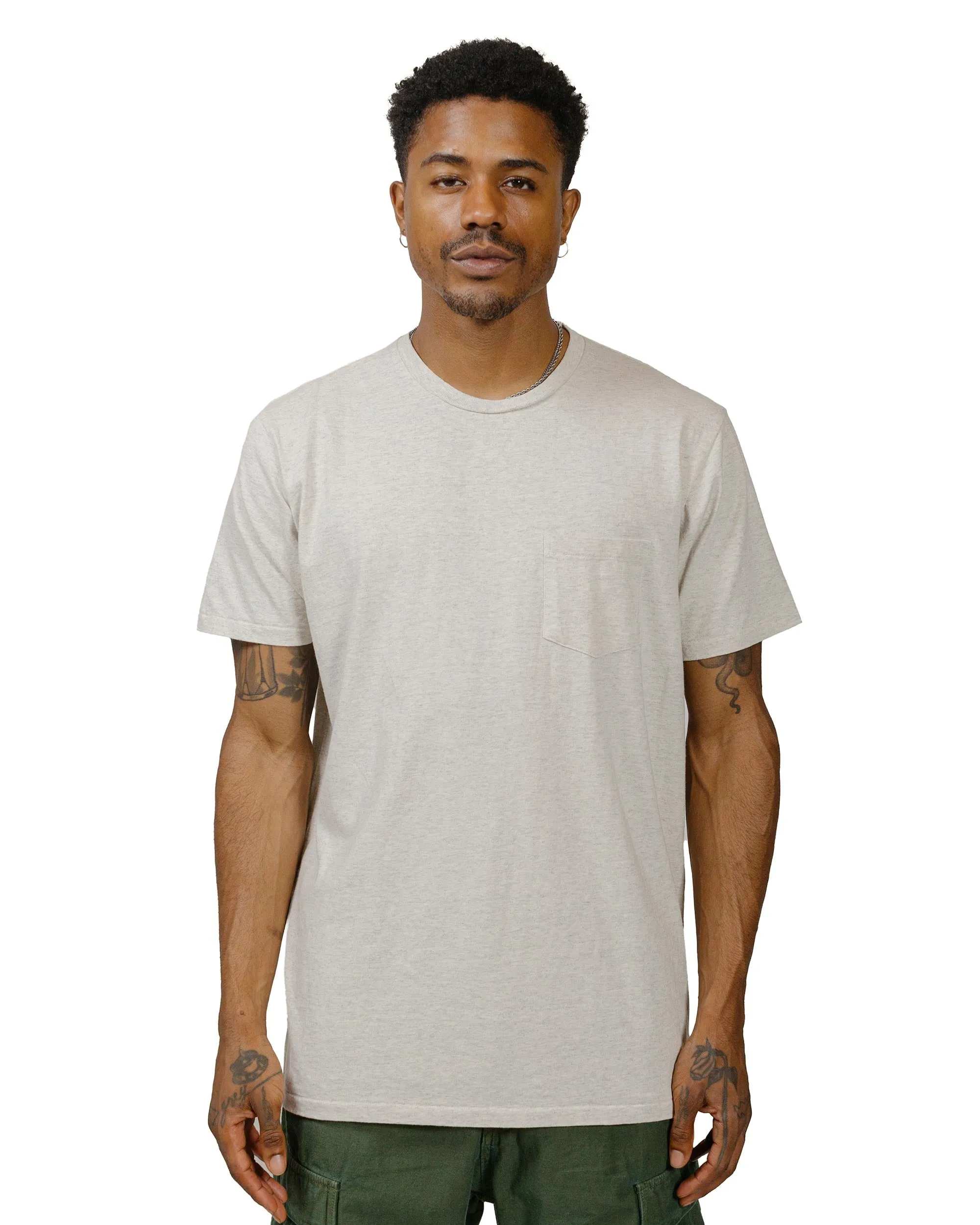 Velva Sheen 2PAC S/S C/N Tee w/PKT Oatmeal sold by Lost & Found product image thumbnail 2