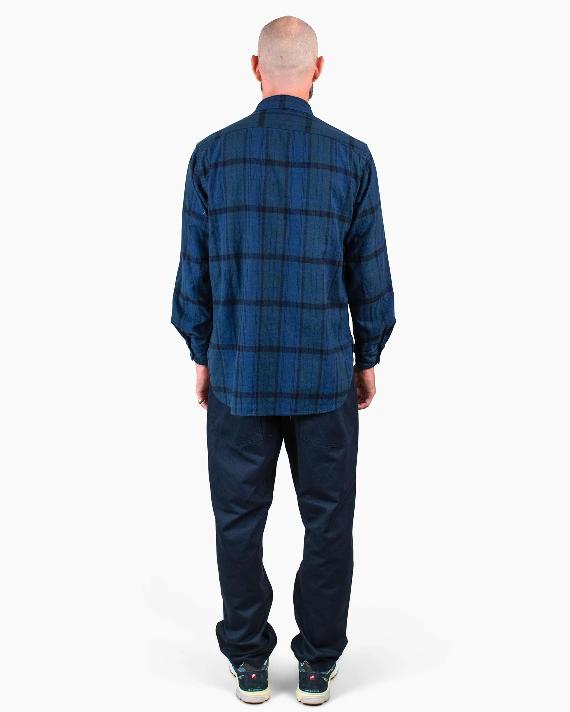 Engineered Garments Work Shirt Navy/Black Plaid Cotton Flannel sold by Lost & Found product image thumbnail 3