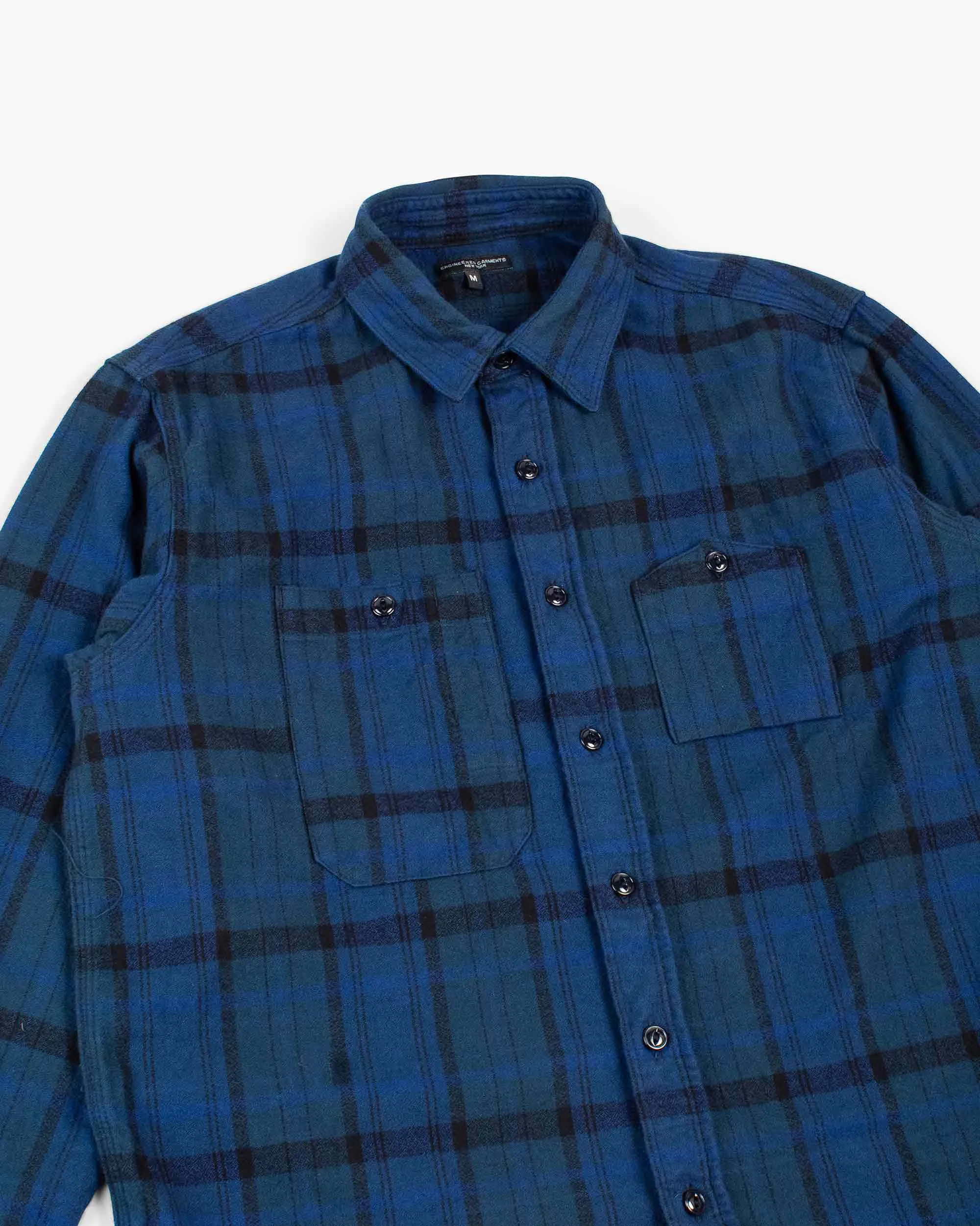 Engineered Garments Work Shirt Navy/Black Plaid Cotton Flannel sold by Lost & Found product image thumbnail 5