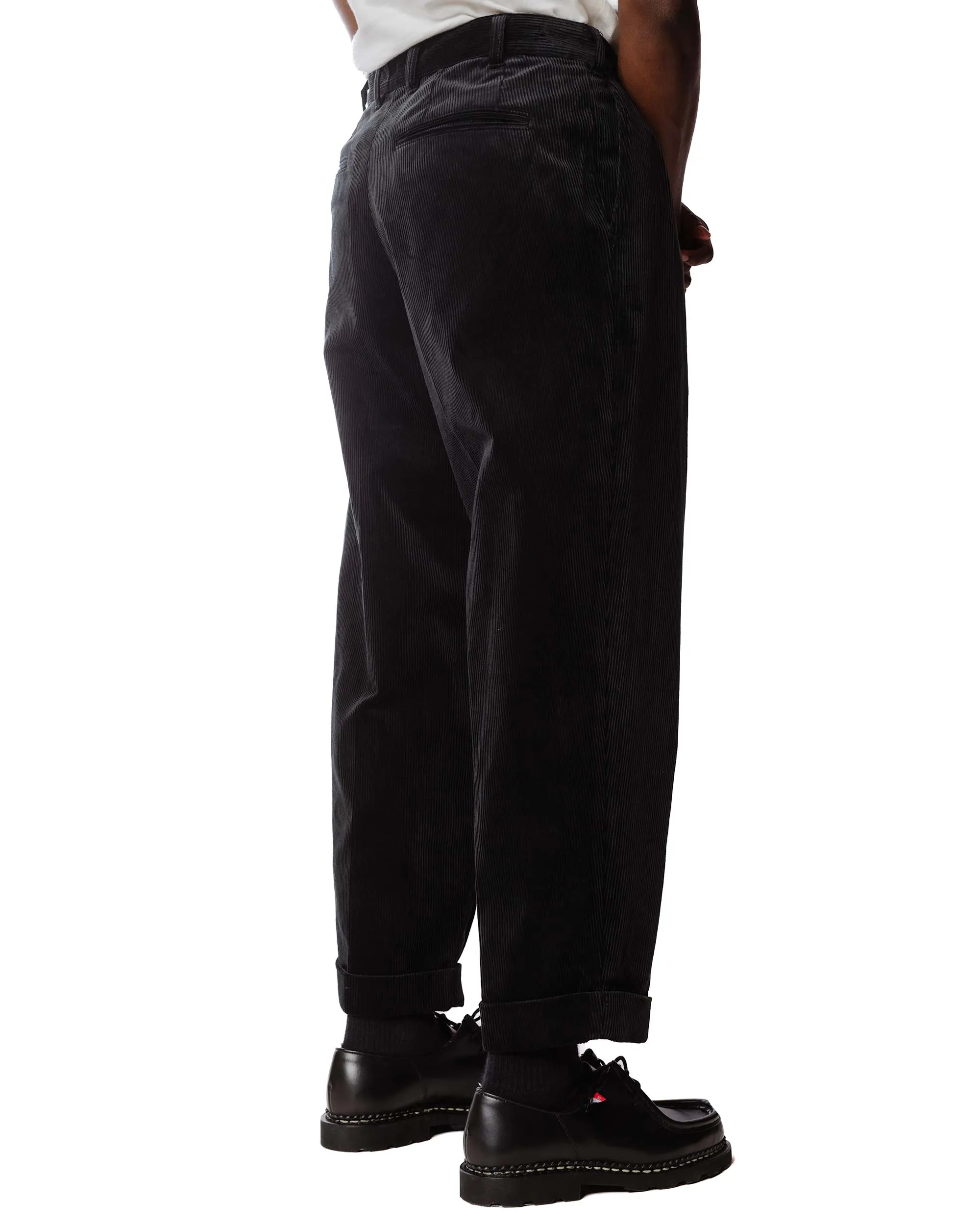 Beams Plus 2Pleats Corduroy Charcoal Grey sold by Lost & Found product image thumbnail 4