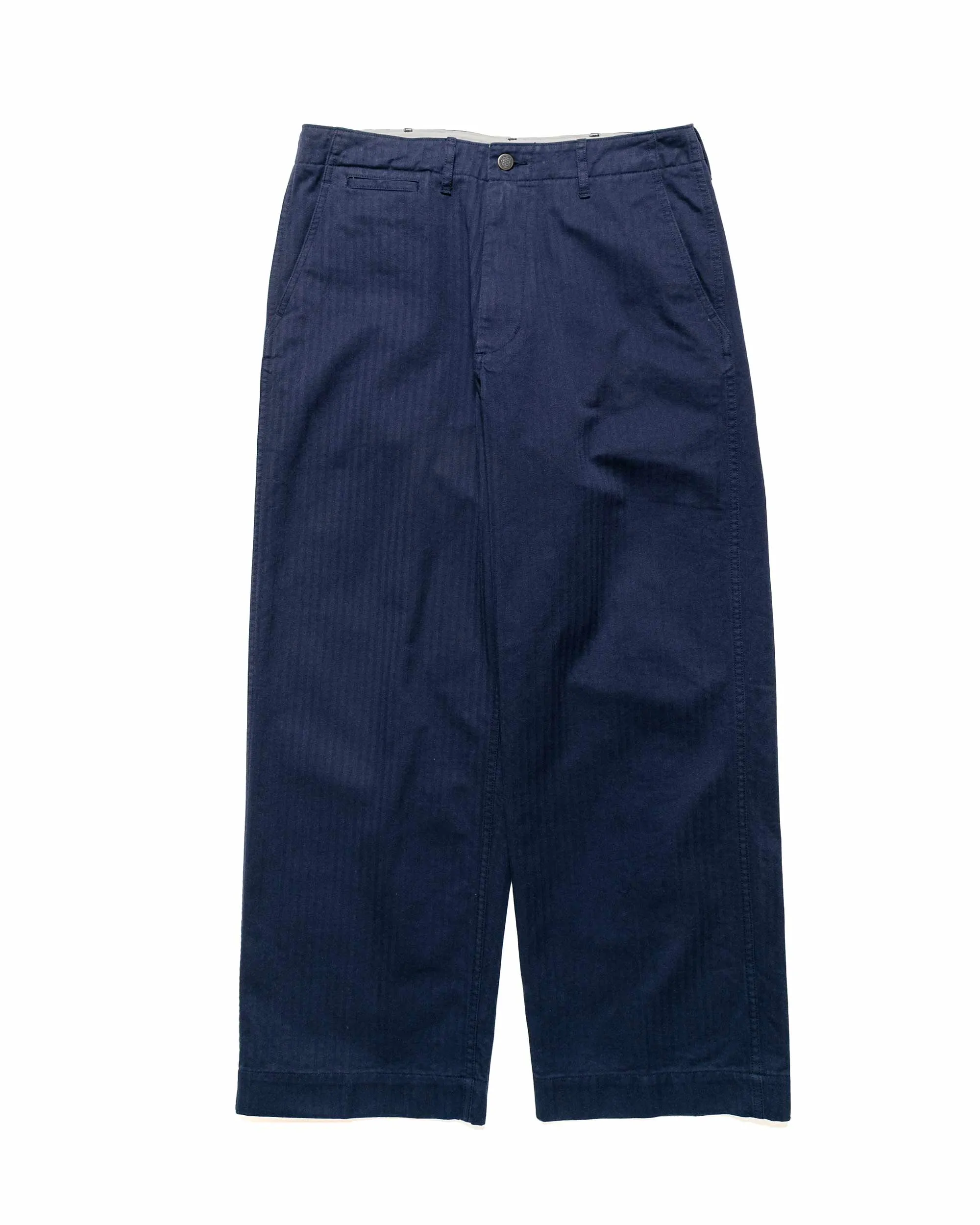 Beams Plus MIL Trousers Herringbone Navy sold by Lost & Found