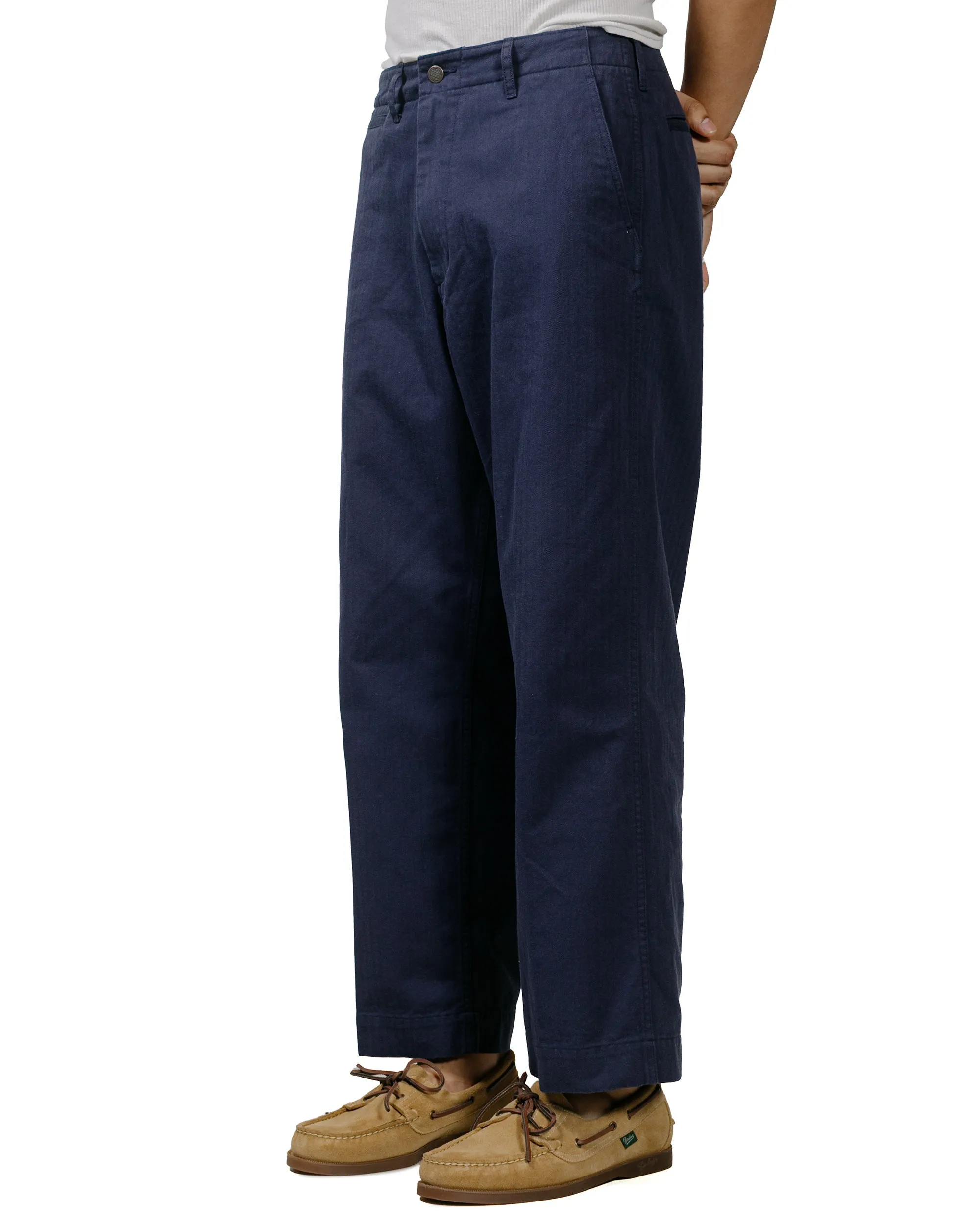 Beams Plus MIL Trousers Herringbone Navy sold by Lost & Found product image thumbnail 2