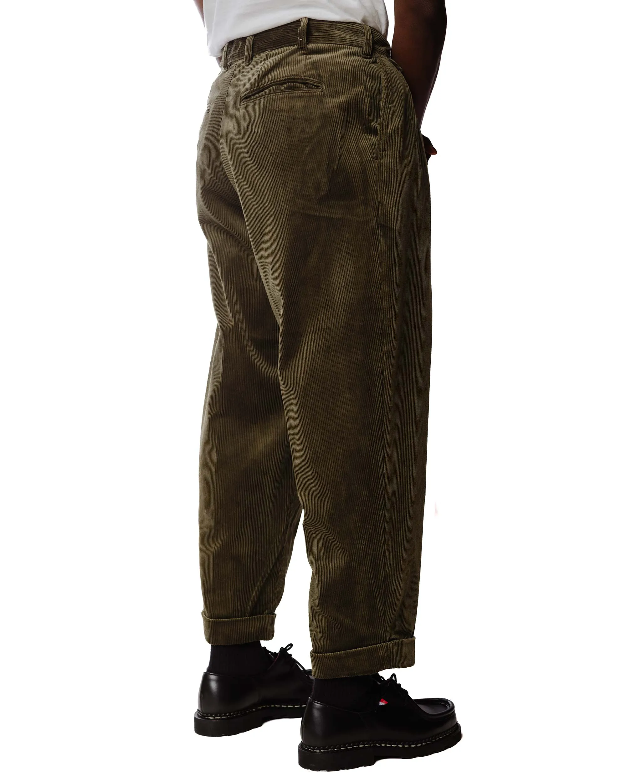 Beams Plus 2Pleats Corduroy Dark Green sold by Lost & Found product image thumbnail 4