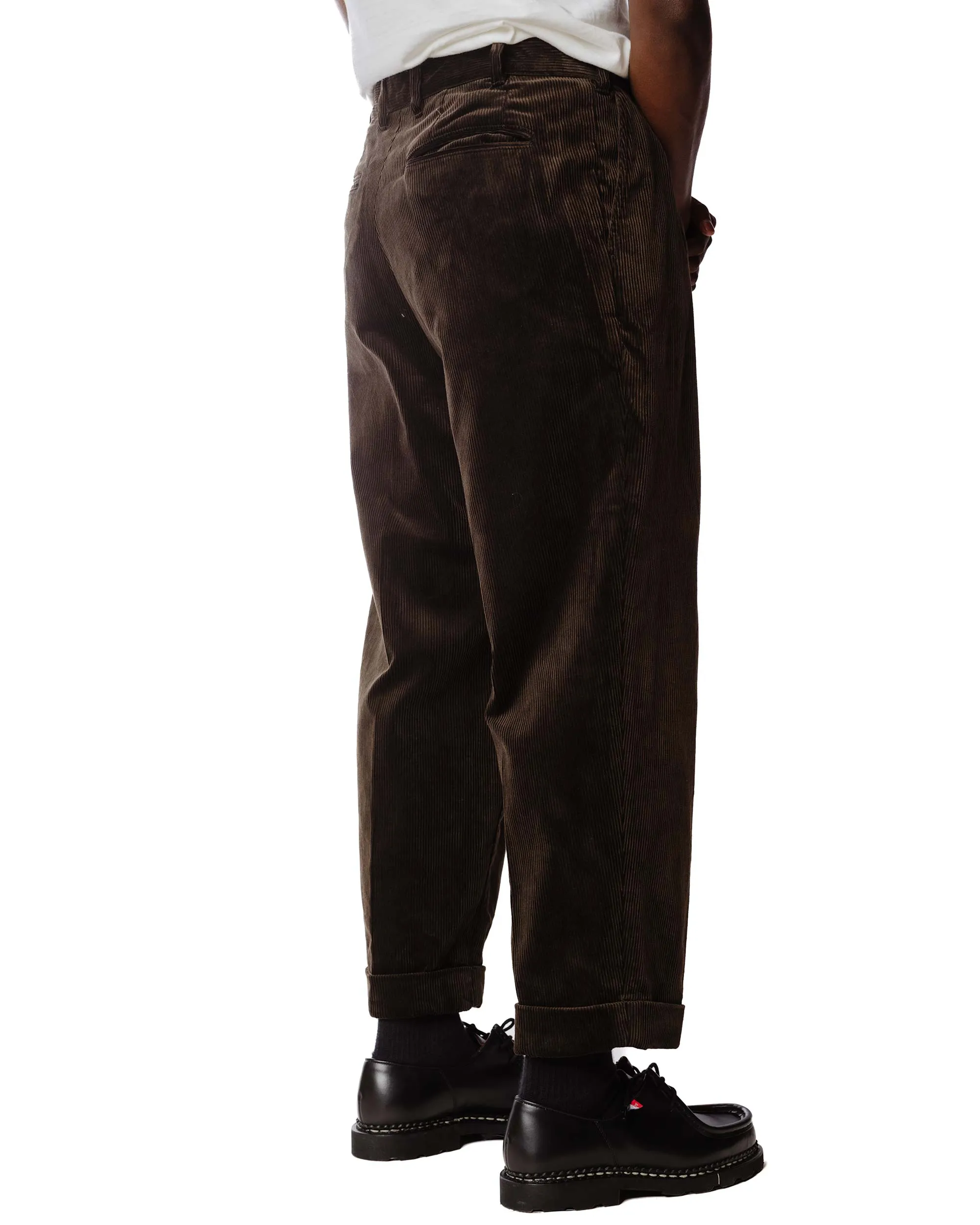 Beams Plus 2Pleats Corduroy Dark Brown sold by Lost & Found product image thumbnail 4