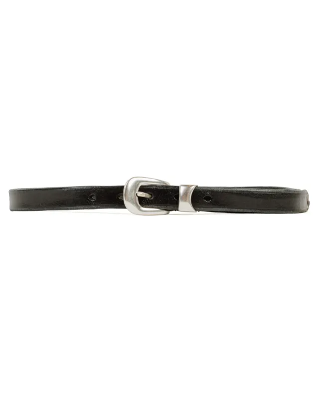 Our Legacy Belt 2CM Black Leather sold by Lost & Found