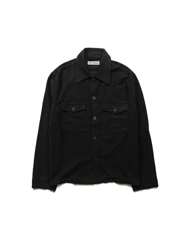 Our Legacy Evening Coach Jacket Black Brushed Cotton sold by Lost & Found