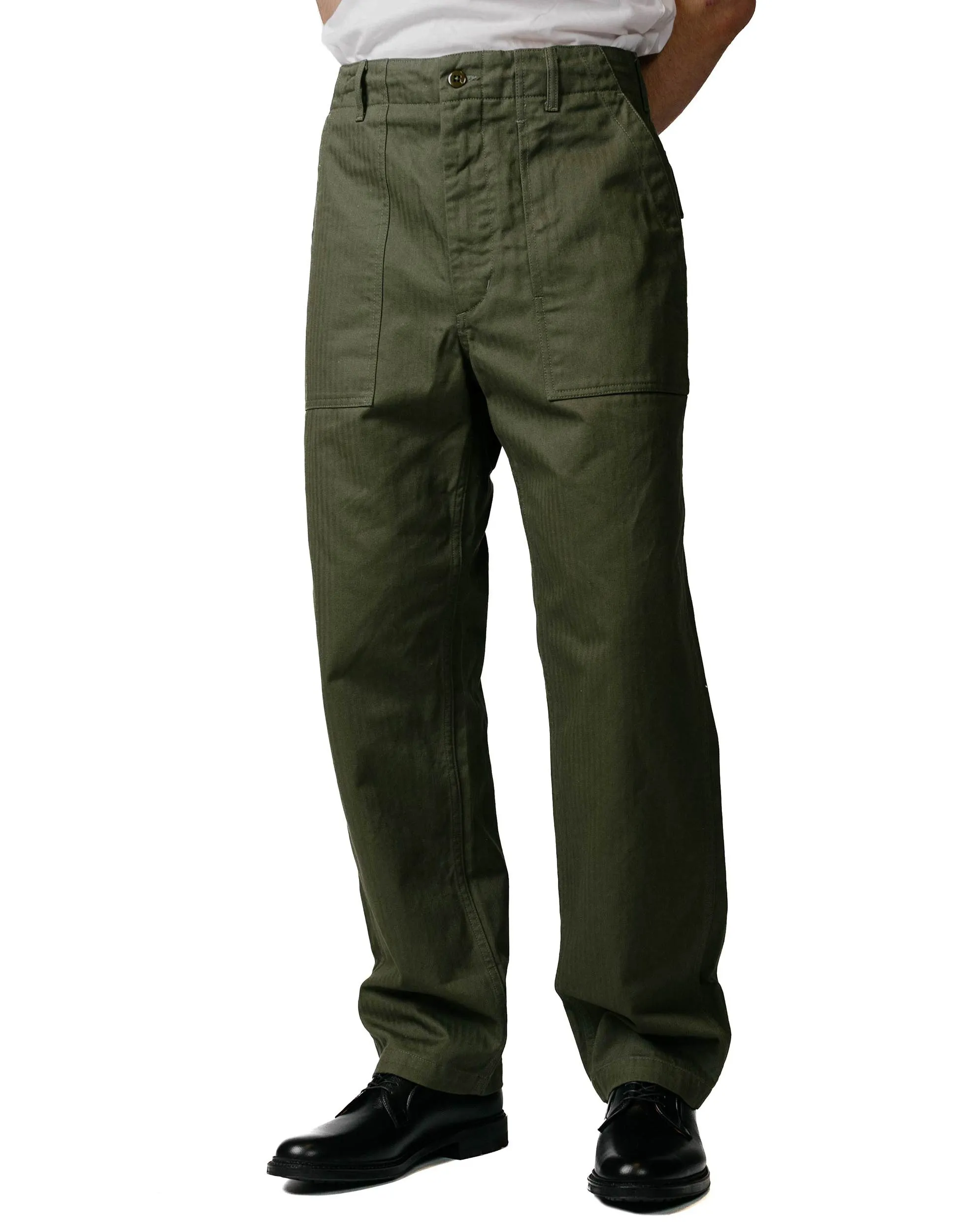 Engineered Garments Fatigue Pant Olive Cotton Herringbone Twill sold by Lost & Found product image thumbnail 2