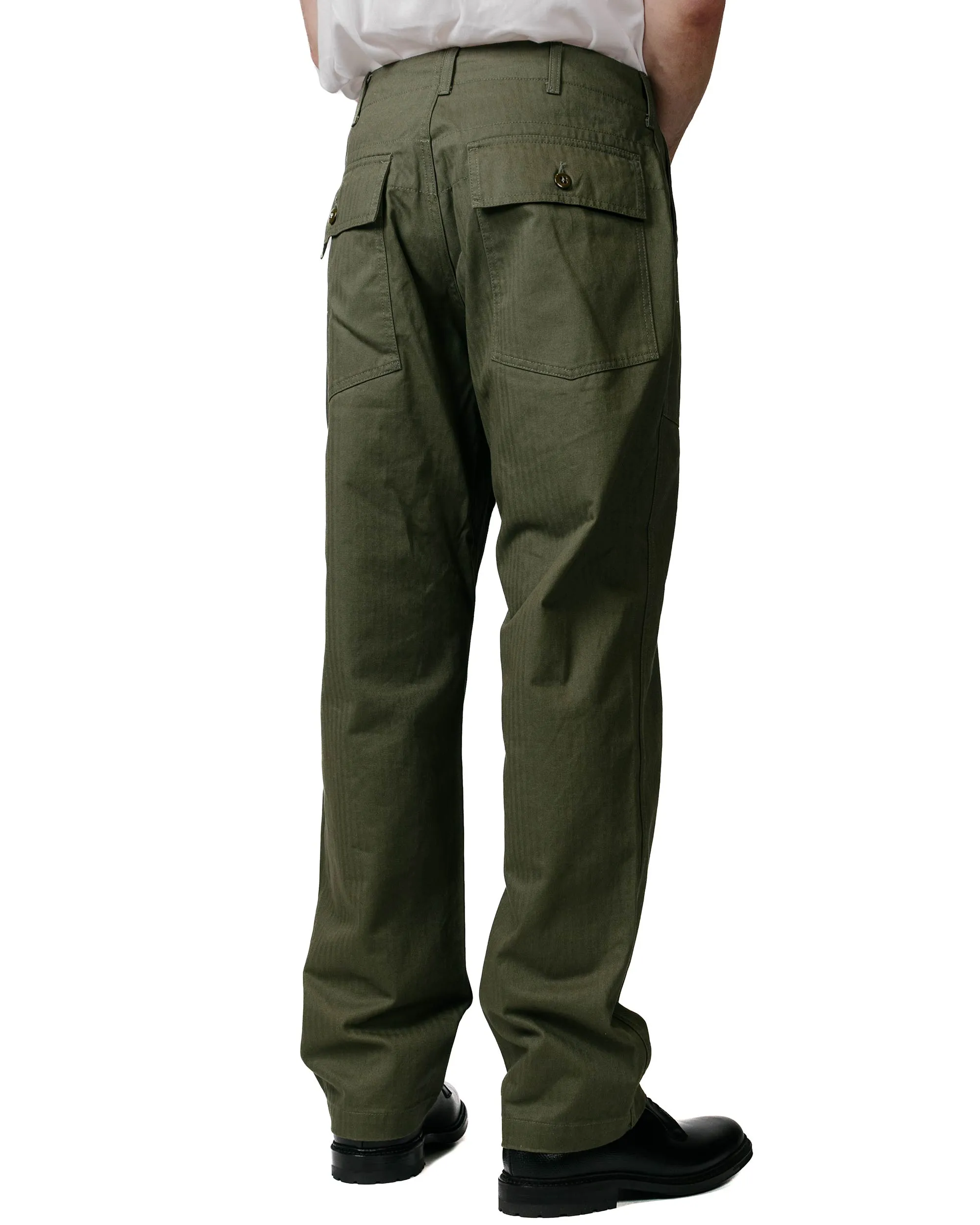 Engineered Garments Fatigue Pant Olive Cotton Herringbone Twill sold by Lost & Found product image thumbnail 3