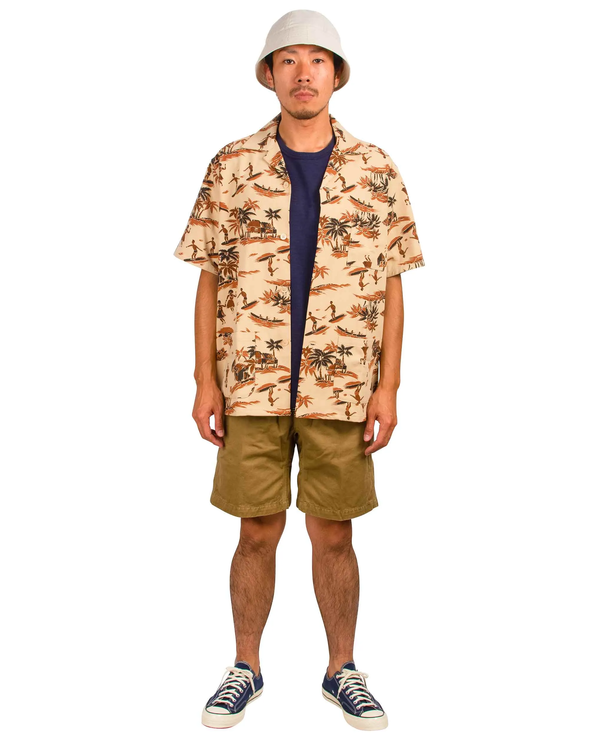 The Real McCoy's MP21017 Climbers' Shorts (Over-Dyed) Khaki sold by Lost & Found product image thumbnail 2