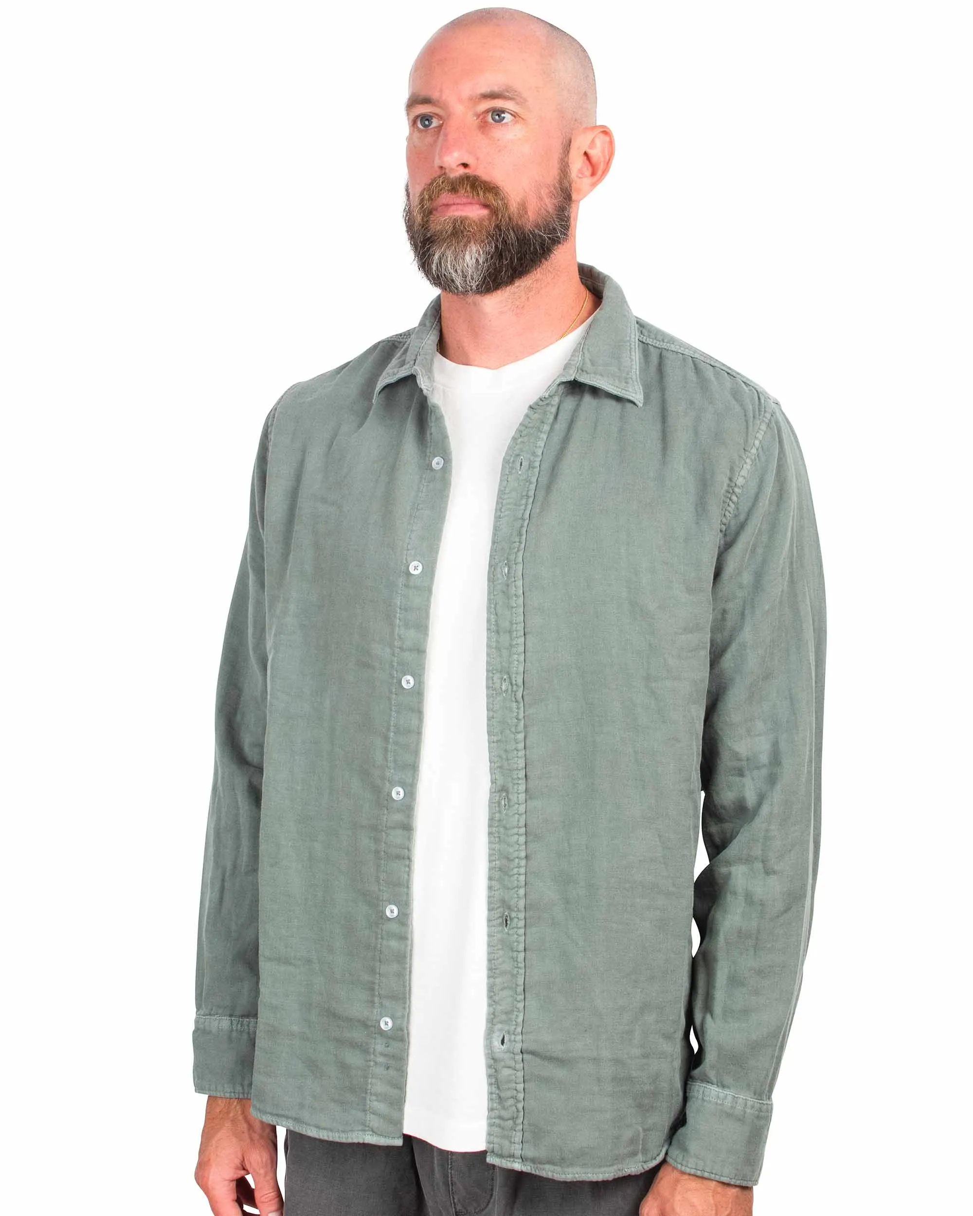 Save Khaki United Triple Gauze Easy Shirt Sage sold by Lost & Found product image thumbnail 4