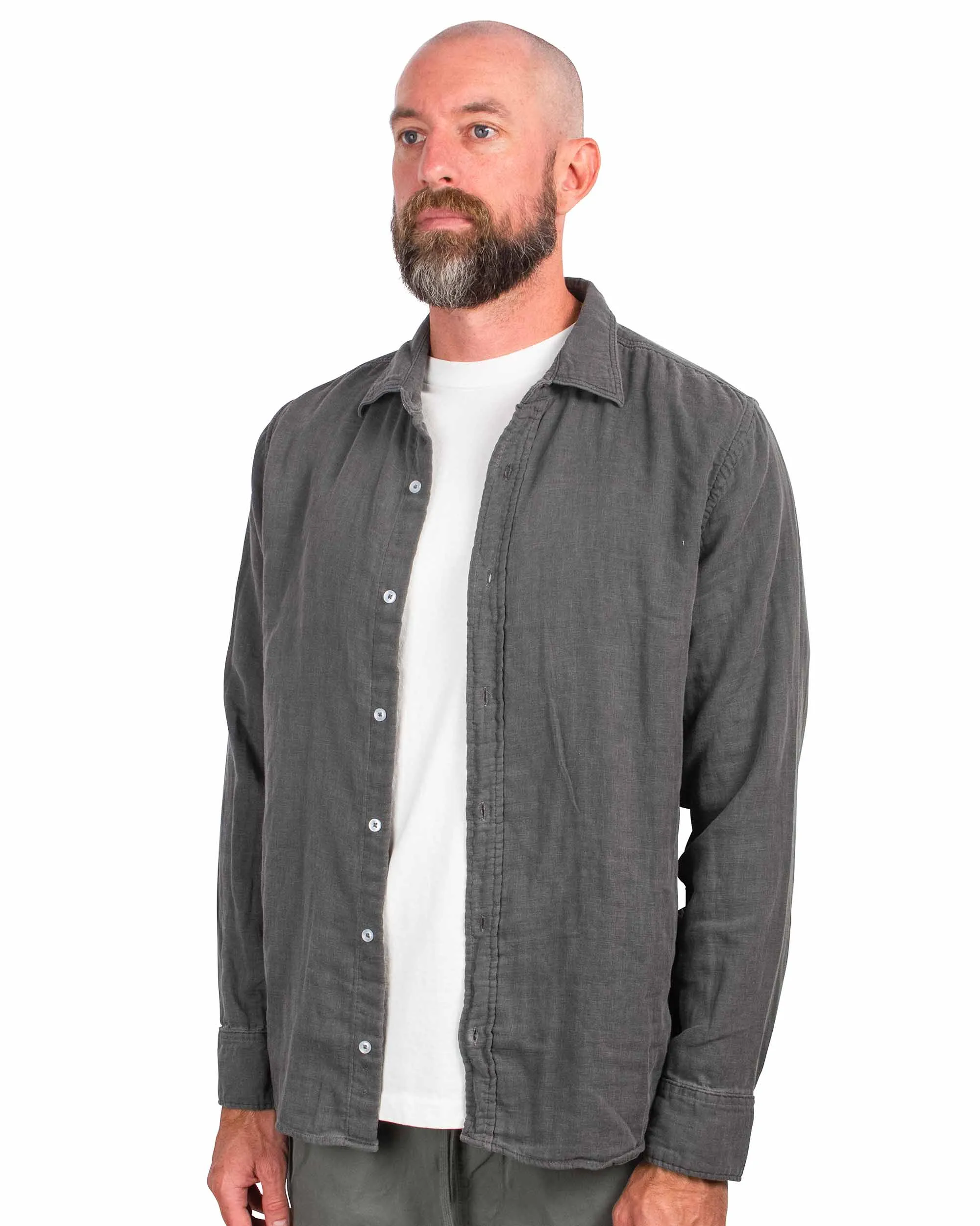 Save Khaki United Triple Gauze Easy Shirt Black sold by Lost & Found product image thumbnail 4