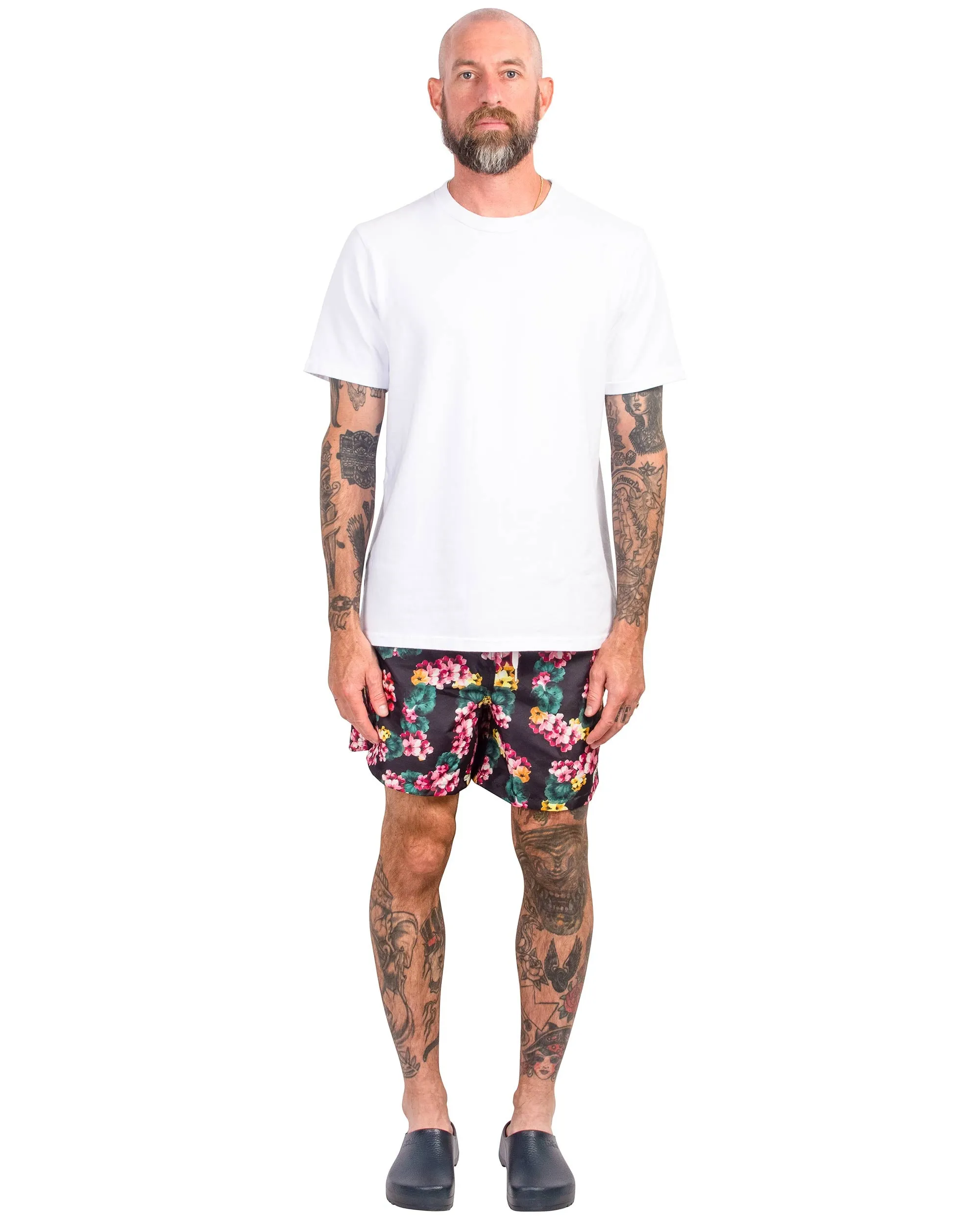 Bather Black Floral Lei Swim Trunk sold by Lost & Found product image thumbnail 2