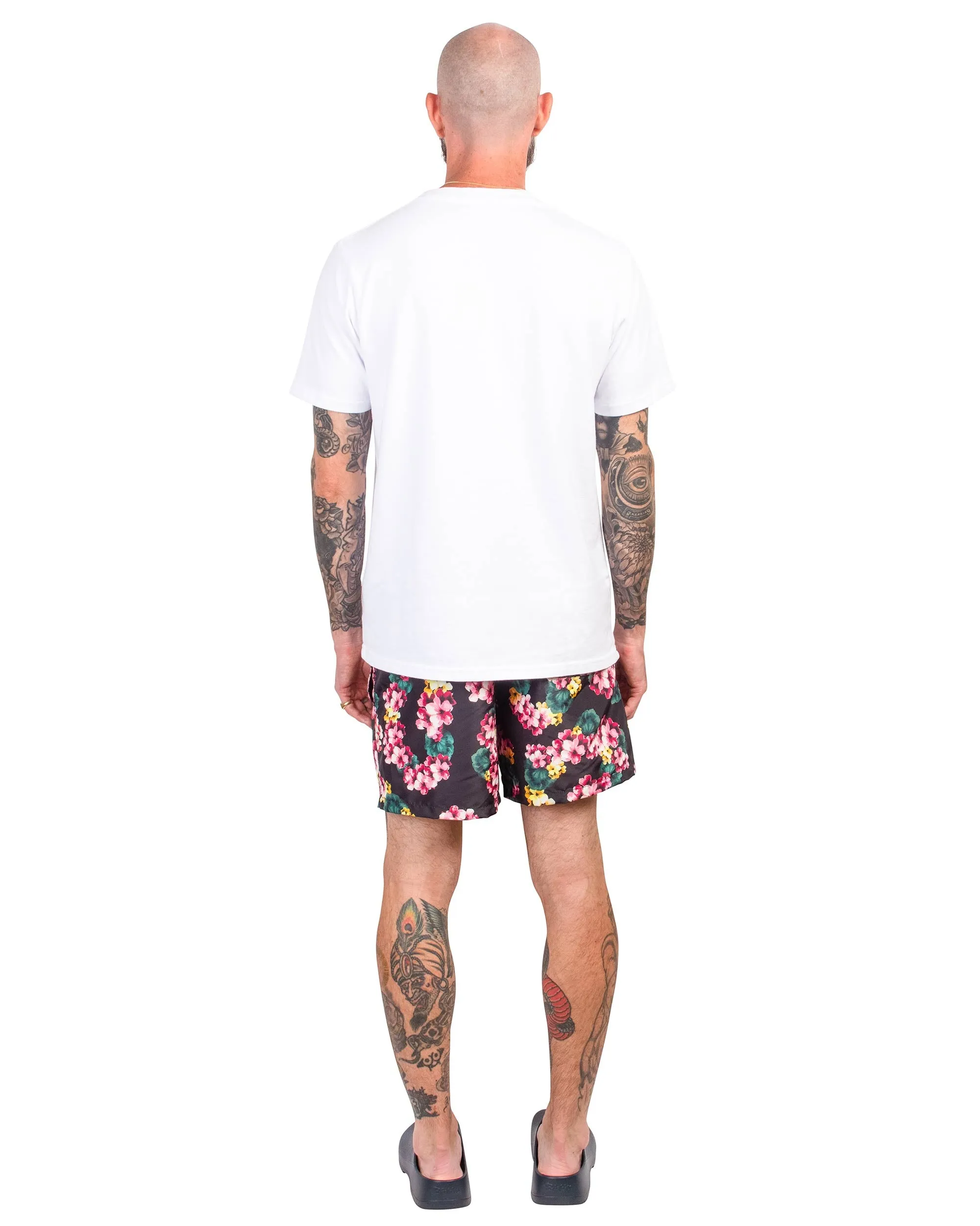 Bather Black Floral Lei Swim Trunk sold by Lost & Found product image thumbnail 3