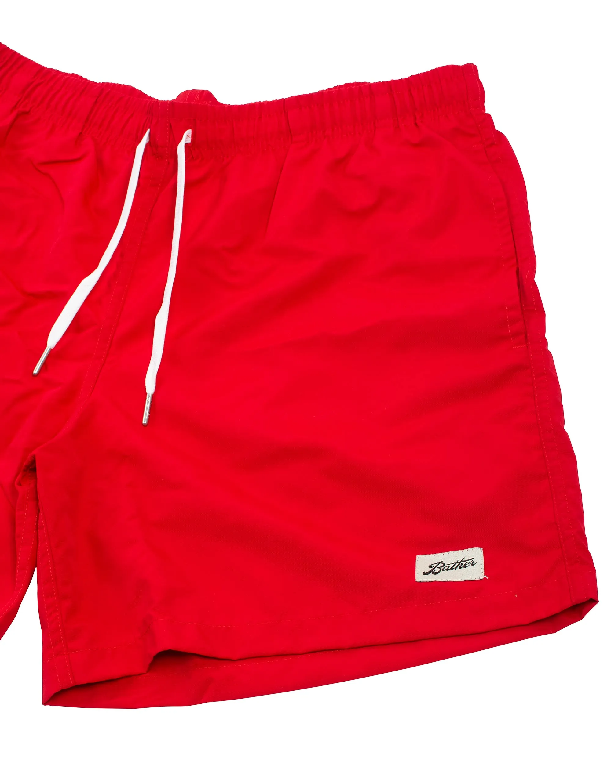 Bather Solid Red Swim Trunk sold by Lost & Found product image thumbnail 5
