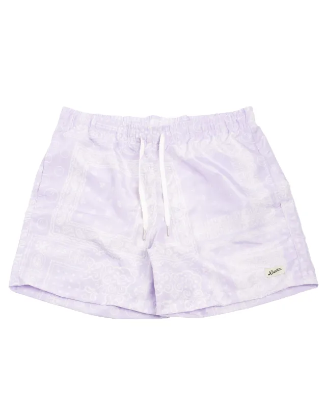 Bather Lilac Bandana Swim Trunk sold by Lost & Found