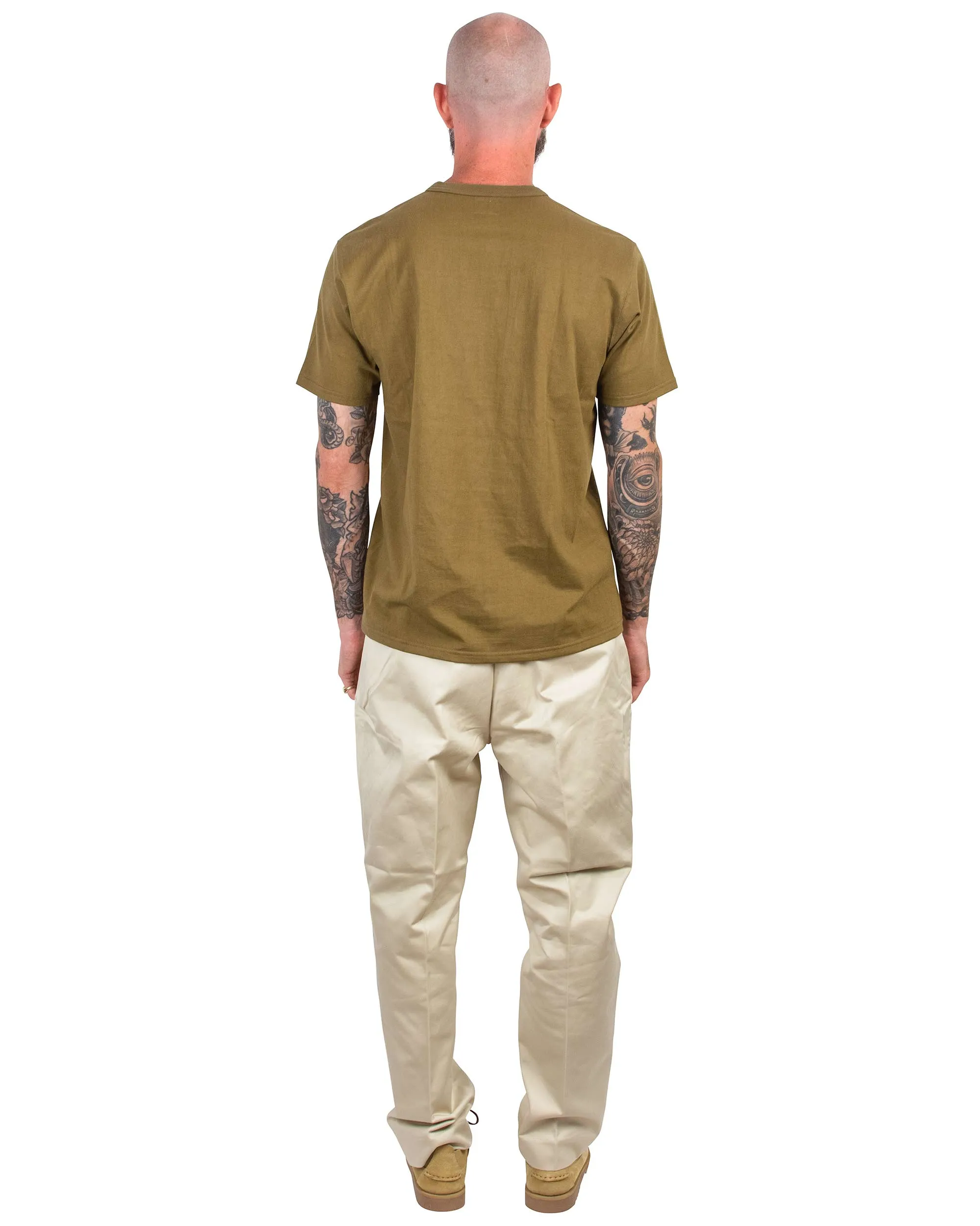 The Real McCoy's MC22006 Pocket Tee Olive sold by Lost & Found product image thumbnail 3
