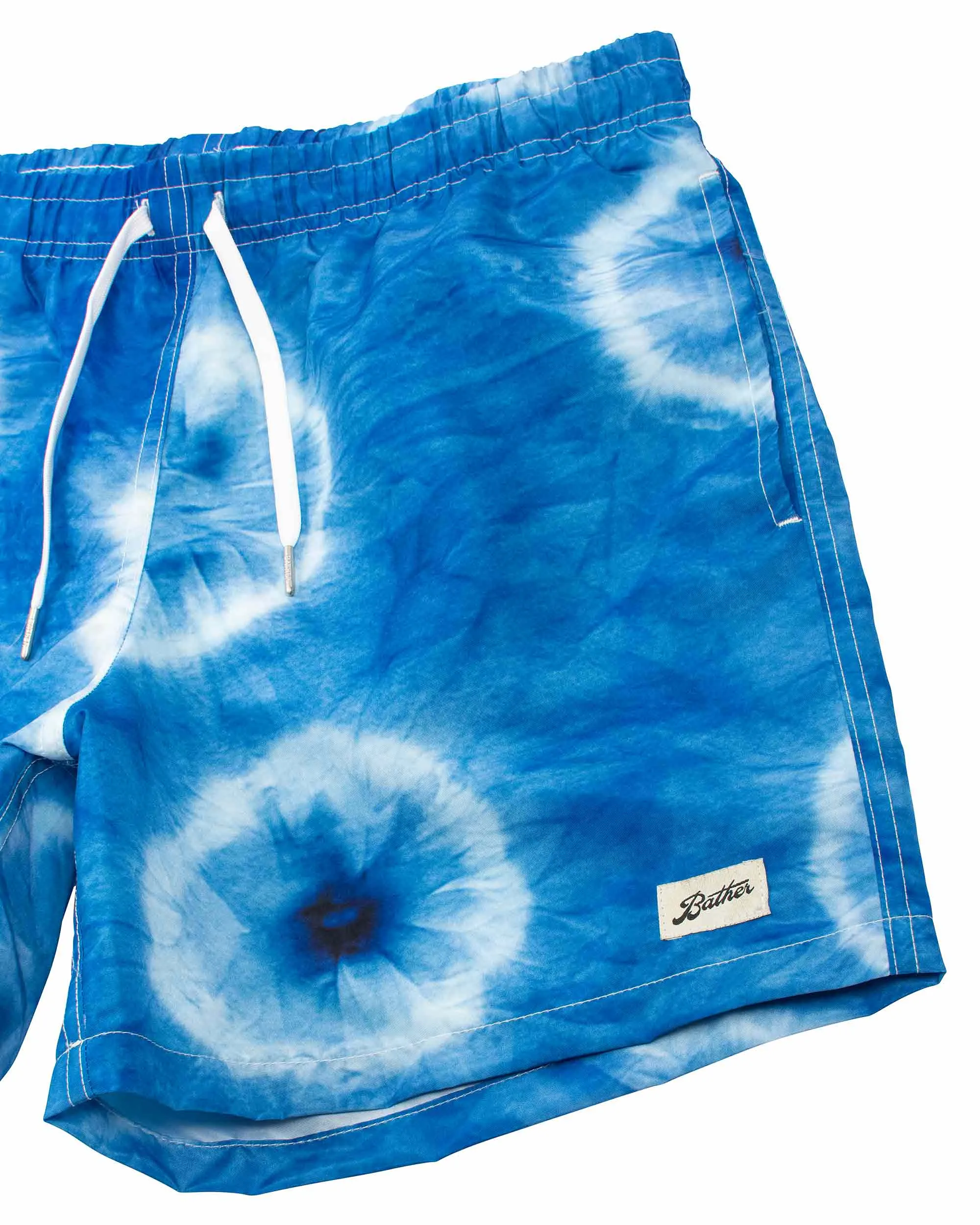 Bather Blue Ne-Maki Shibori Swim Trunk sold by Lost & Found product image thumbnail 5