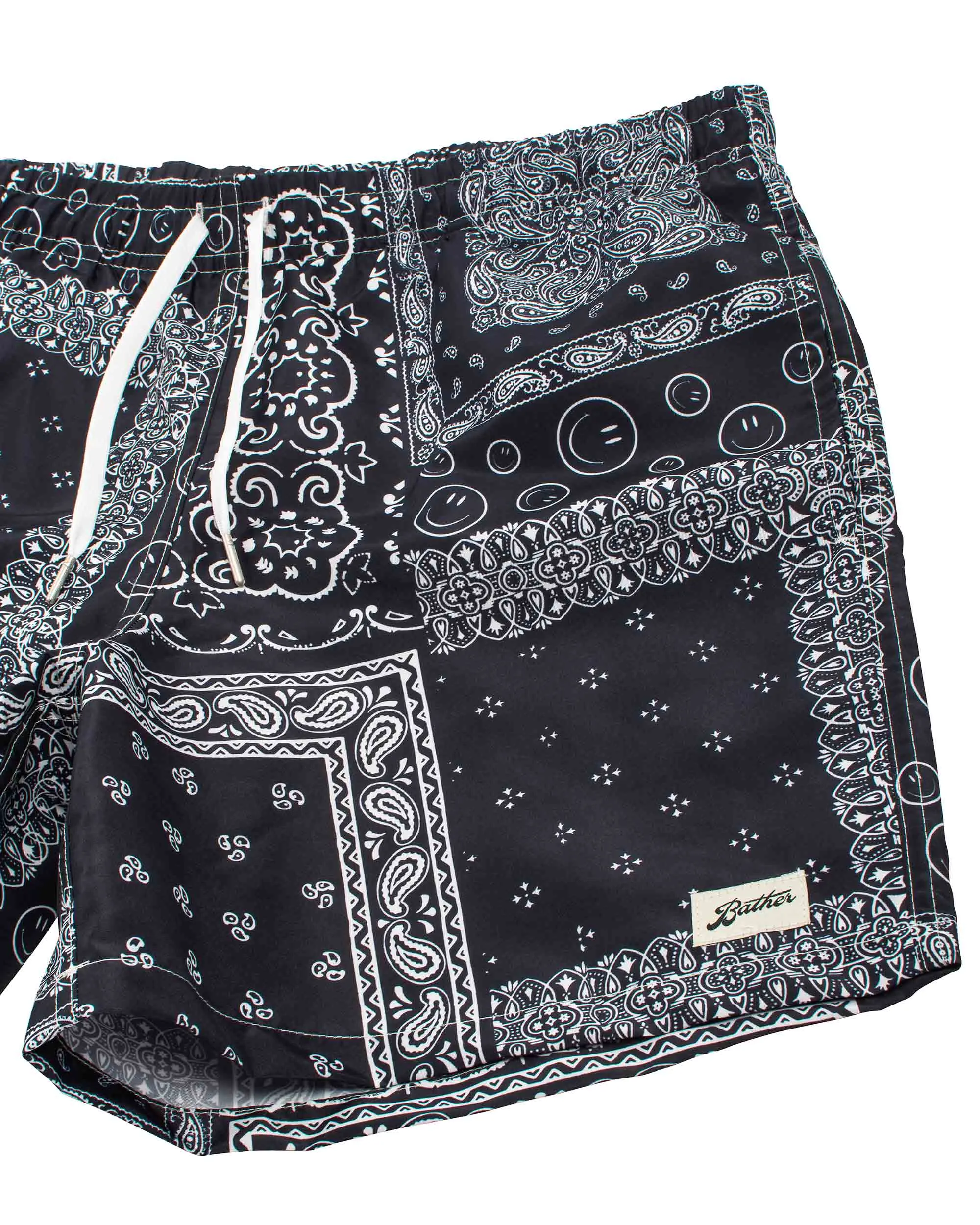 Bather Black Bandana Swim Trunk sold by Lost & Found product image thumbnail 5