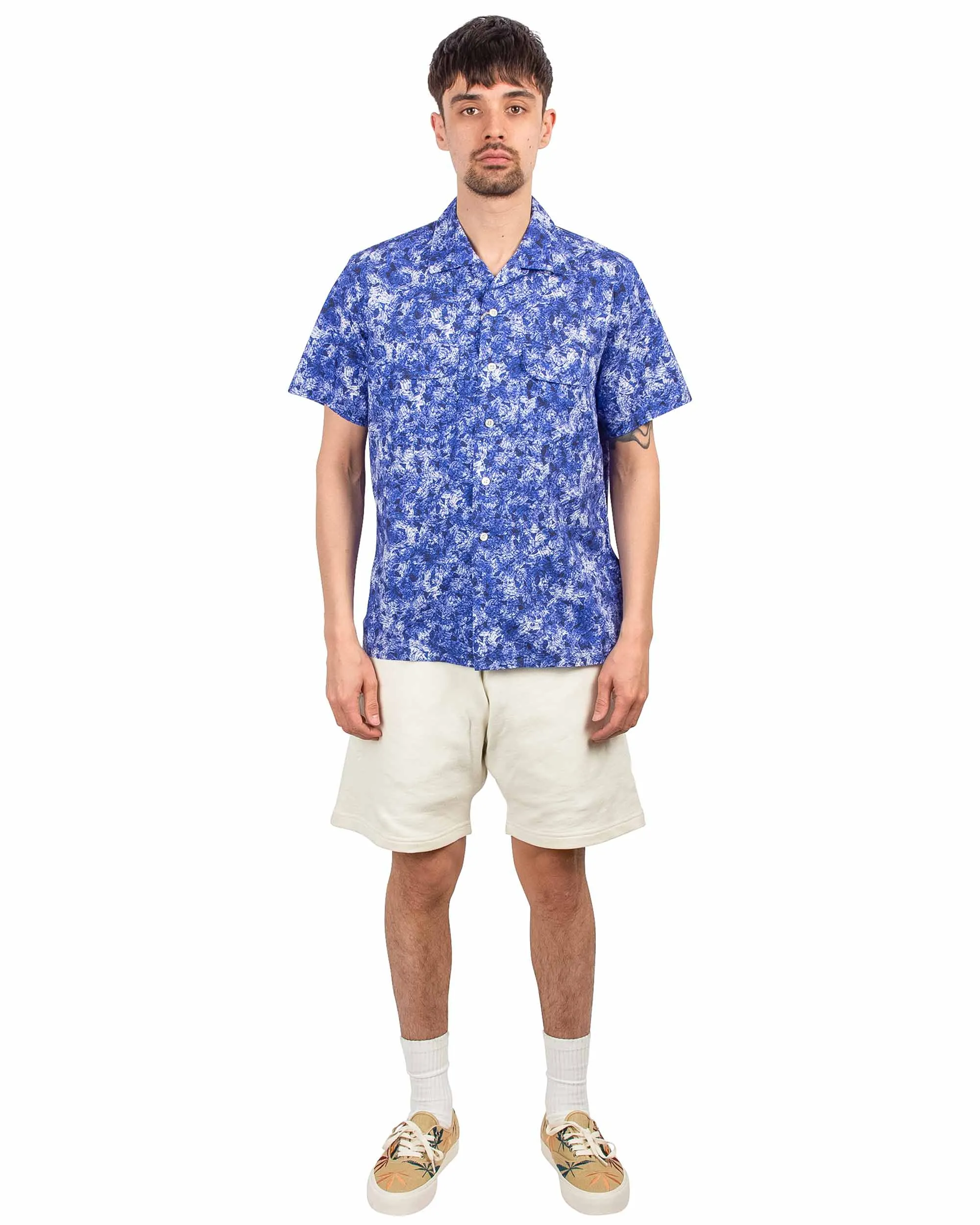 Beams Plus Open Collar Short Sleeve 'Kyoto Pattern' Print Sail Pattern sold by Lost & Found product image thumbnail 2
