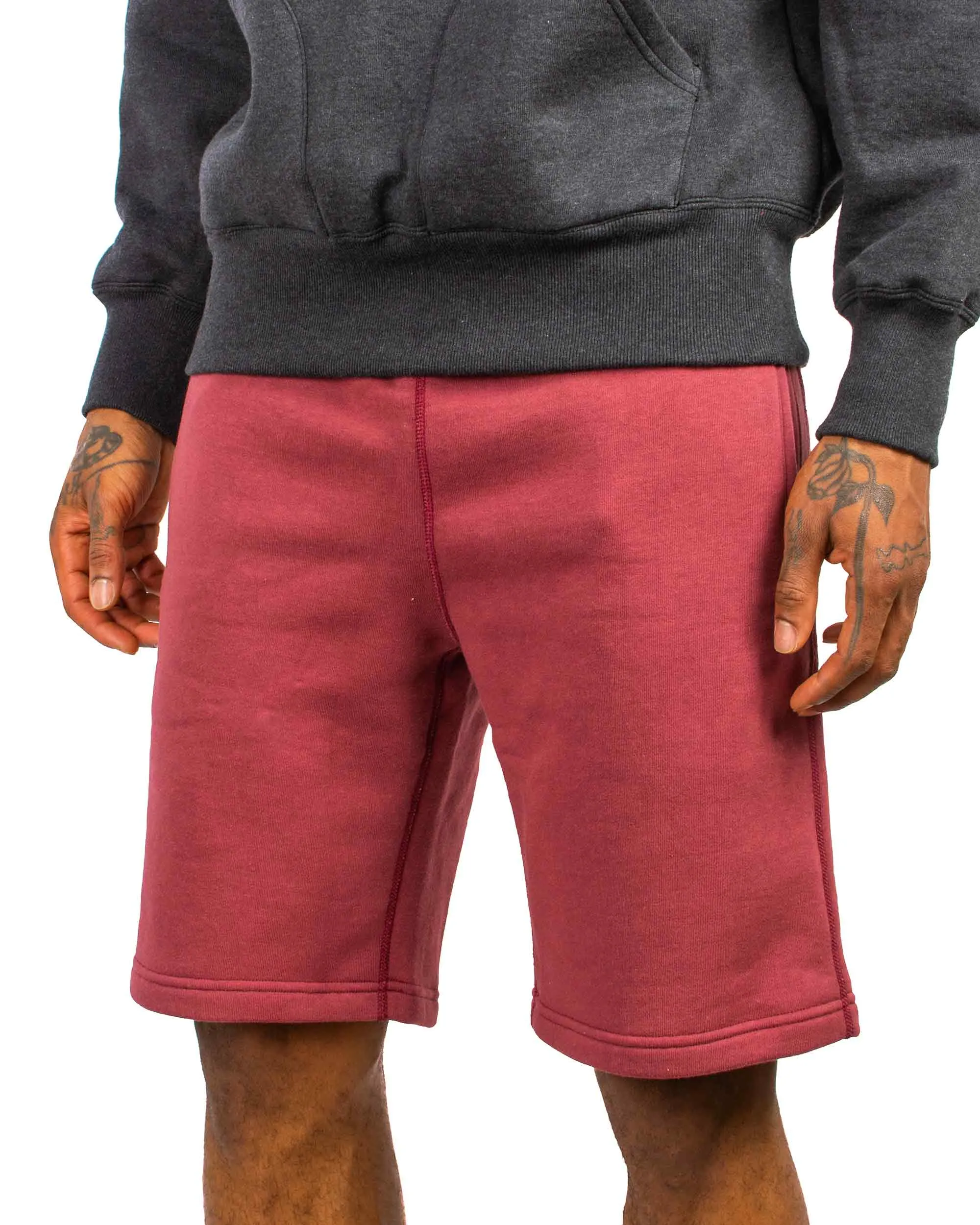 The Real McCoy's MC21019 9oz. Loopwheel Sweatshorts Maroon sold by Lost & Found product image thumbnail 4