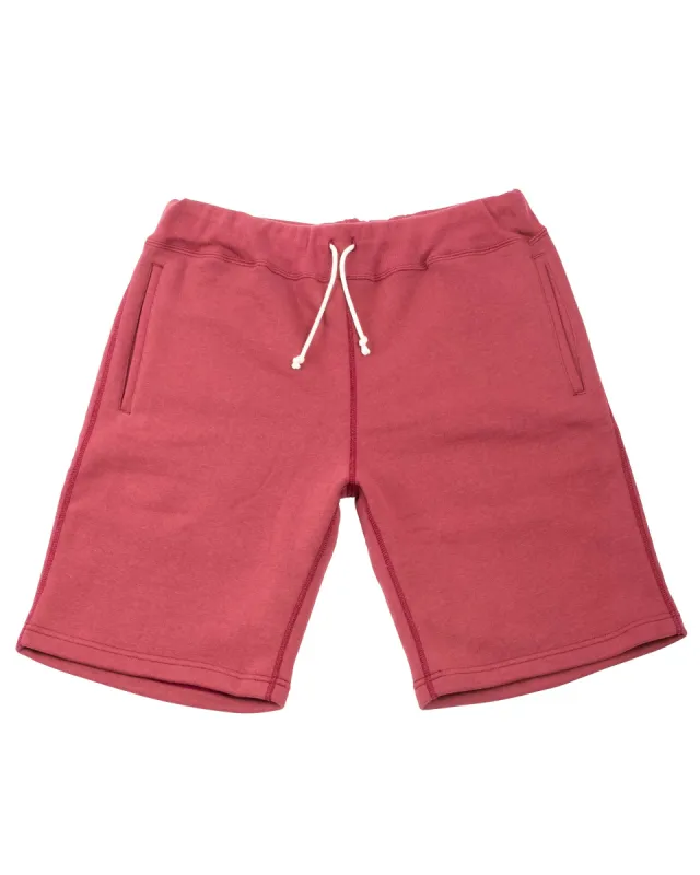 The Real McCoy's MC21019 9oz. Loopwheel Sweatshorts Maroon sold by Lost & Found