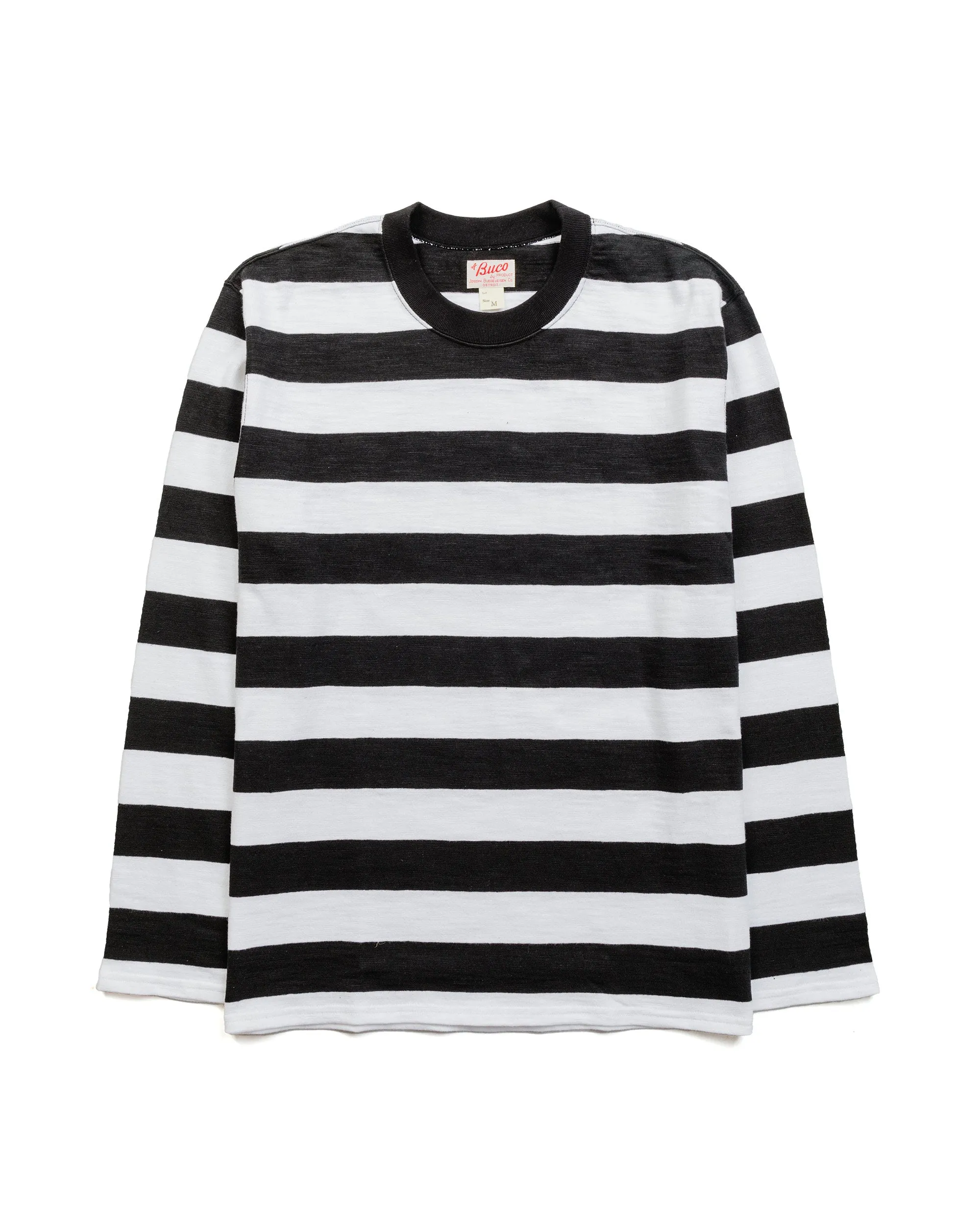 The Real McCoy's BC22005 Buco Stripe Tee L/S White sold by Lost & Found