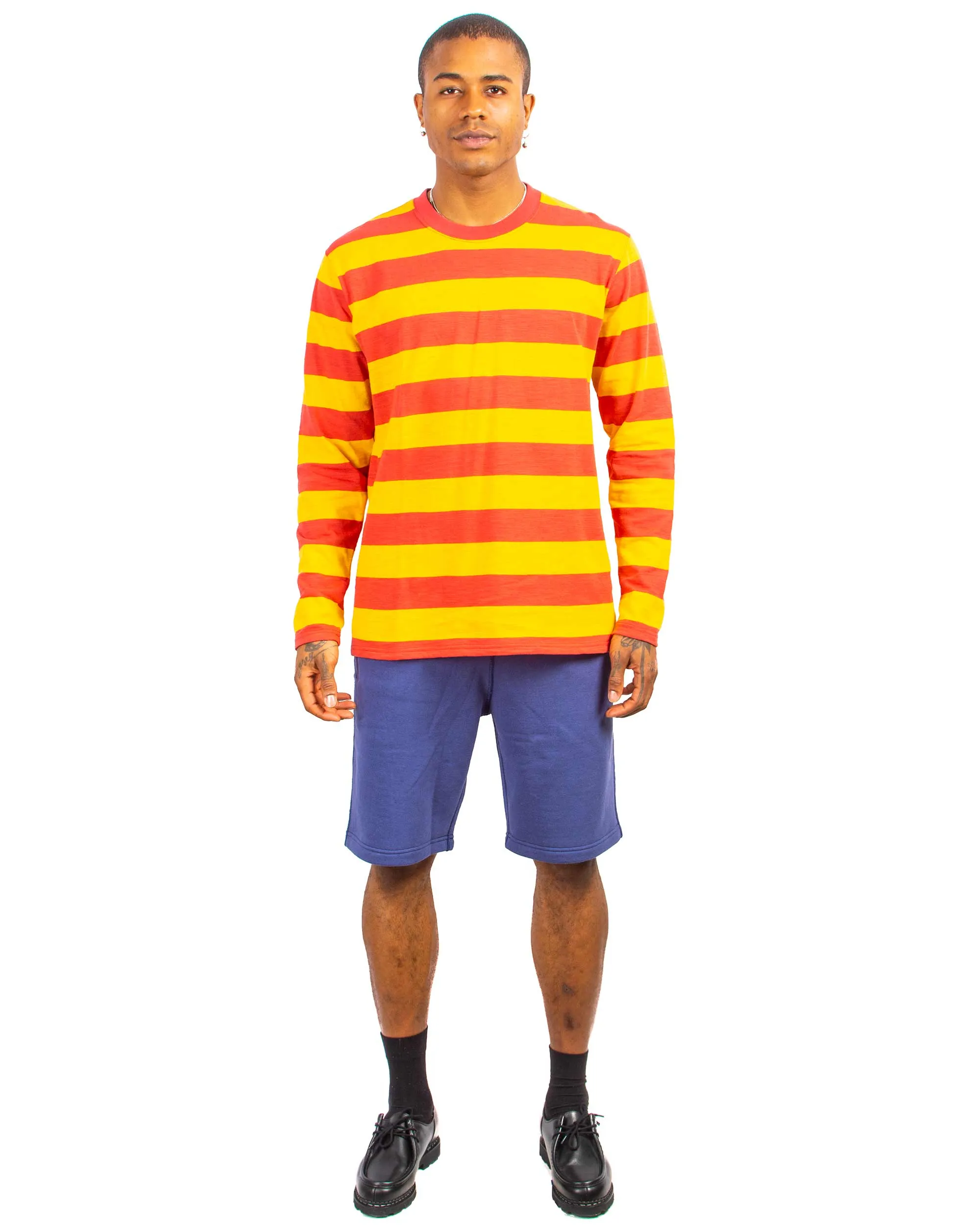 The Real McCoy's BC22005 Buco Stripe Tee L/S Salmon sold by Lost & Found product image thumbnail 2