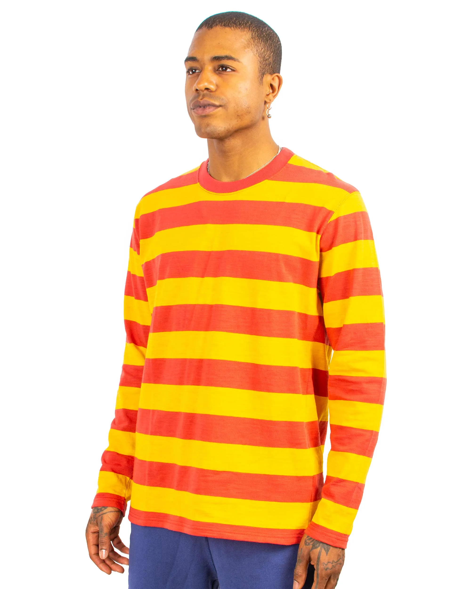 The Real McCoy's BC22005 Buco Stripe Tee L/S Salmon sold by Lost & Found product image thumbnail 4