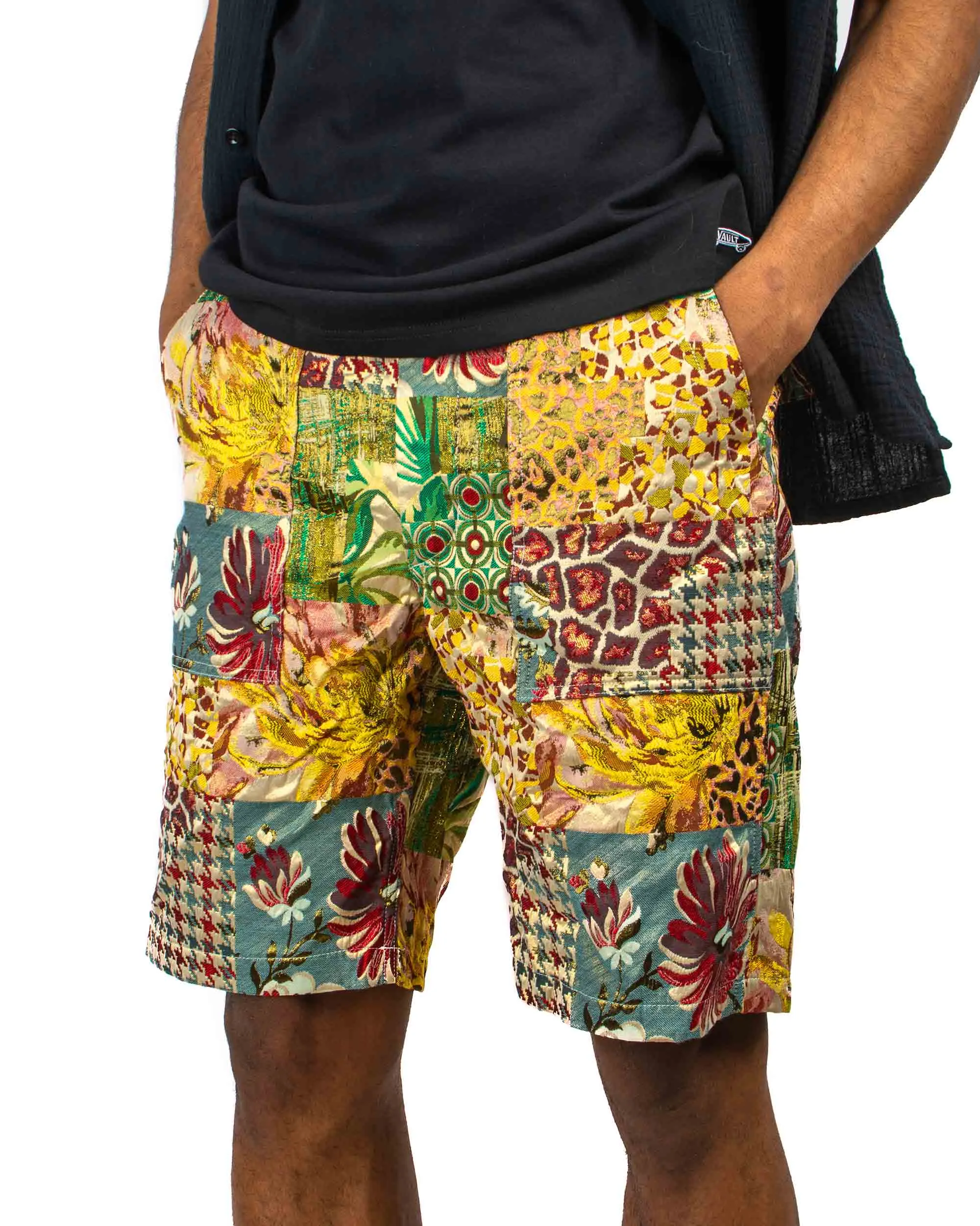 Engineered Garments Fatigue Short Multi Color Poly Acetate Lurex Jacquard sold by Lost & Found product image thumbnail 4
