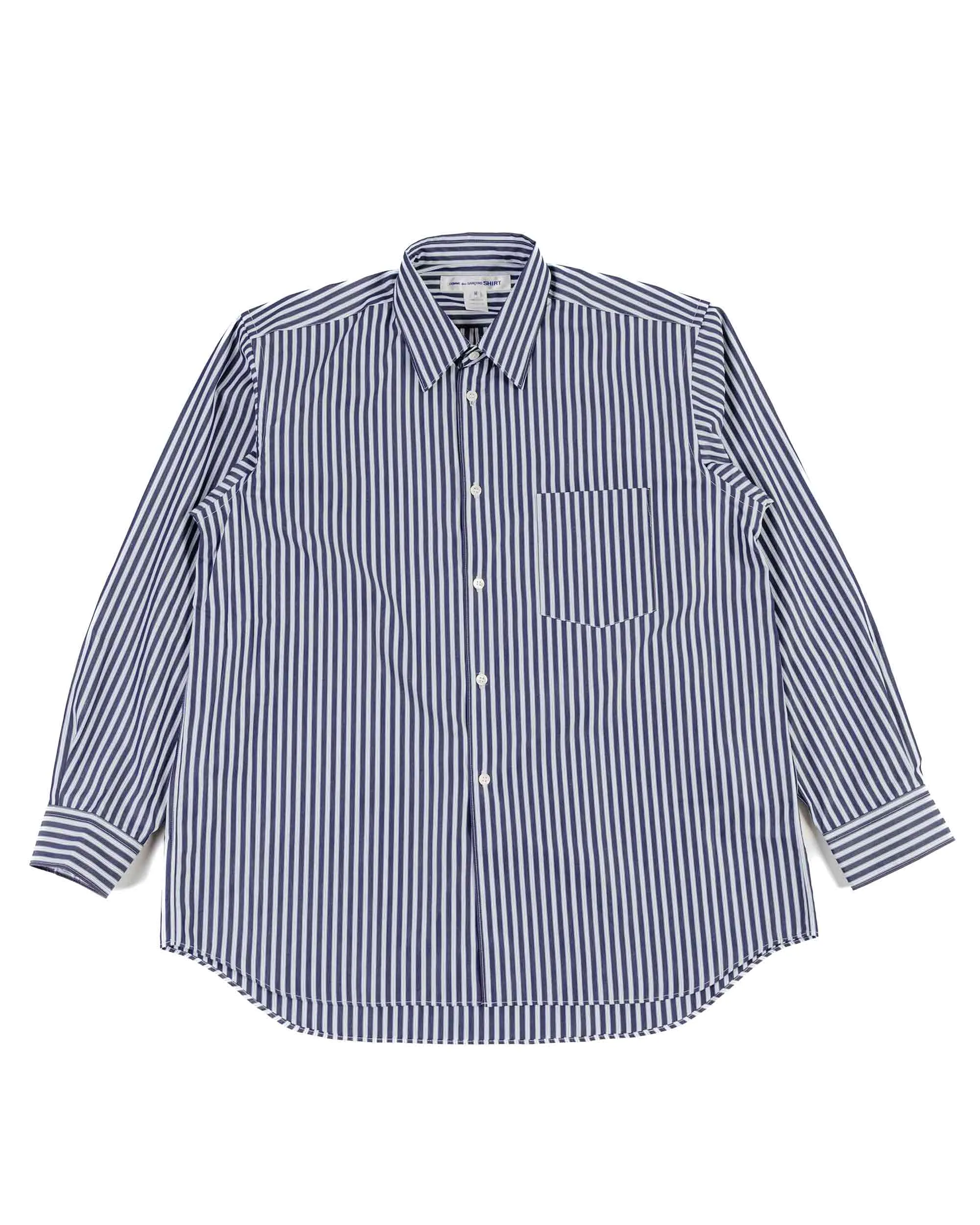 Comme des Garçons SHIRT Wide Classic Big Collar Shirt Stripe 3 sold by Lost & Found